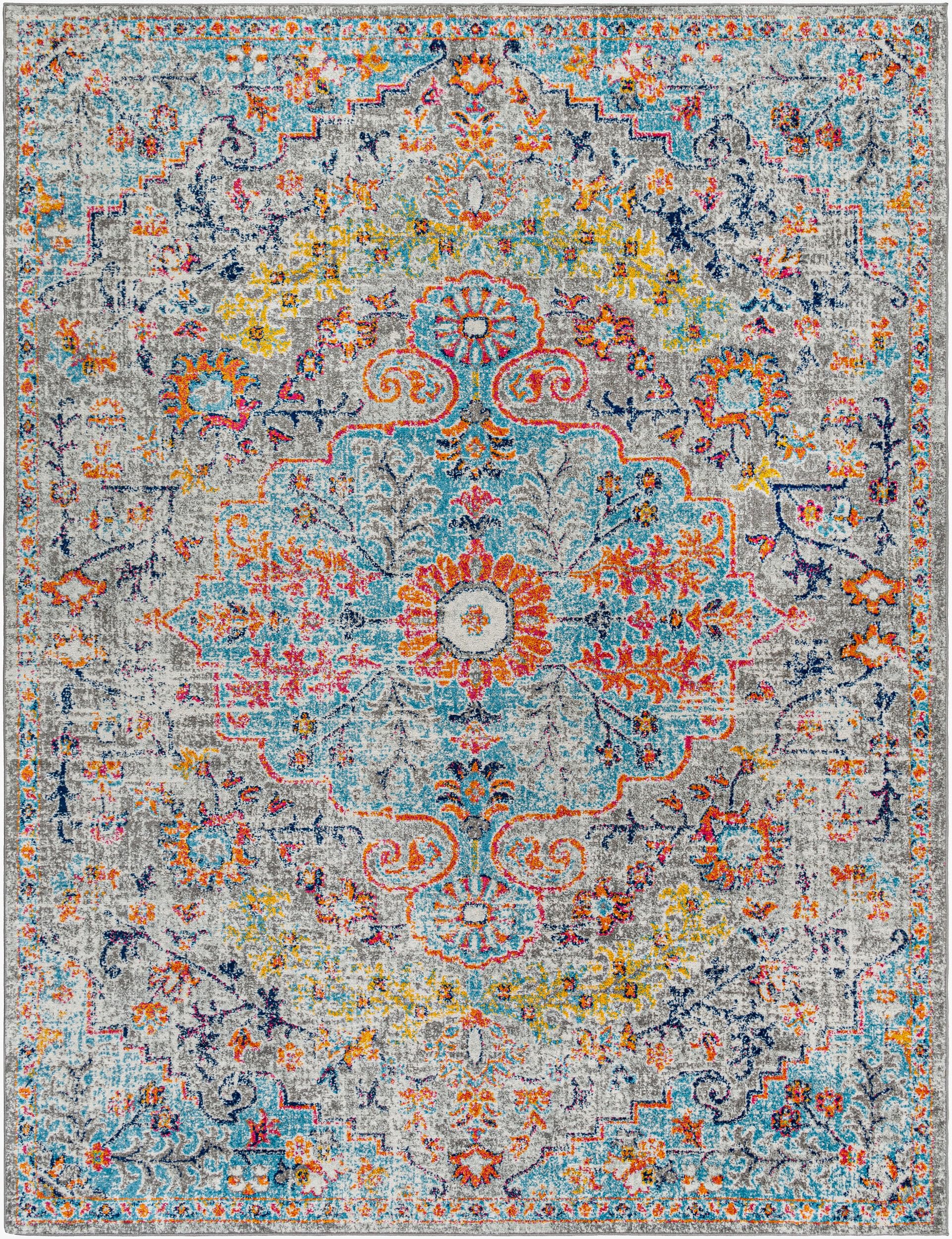 Livabliss Odelia Vintage Bohemian Area Rug, 710 x 103, Aqua
