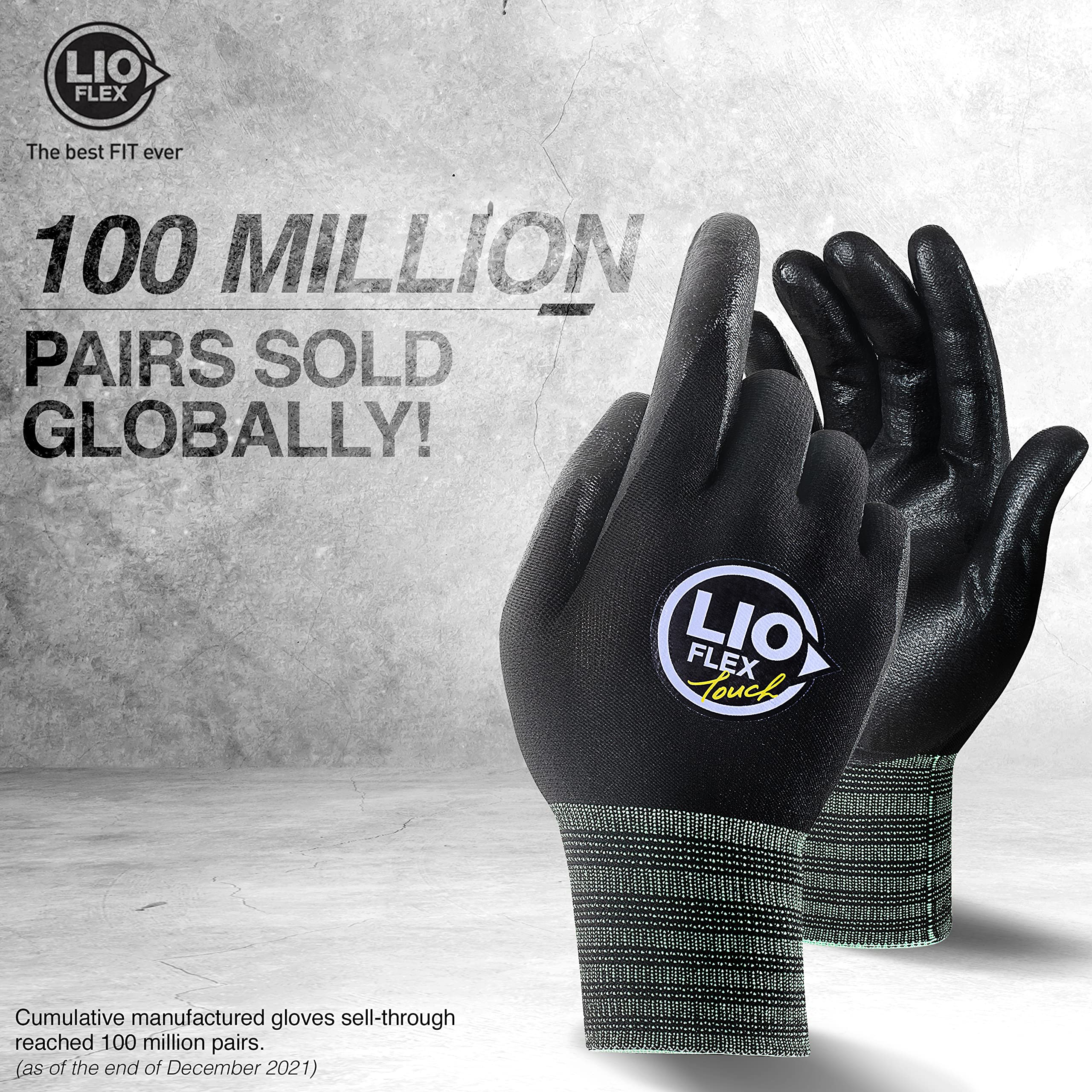 Lio Flex Smart Touch Screen Gloves - Work Gloves Men  Women With Thin, Lightweight, Breathable, Flexible, Durable, Anti Slip, Ho