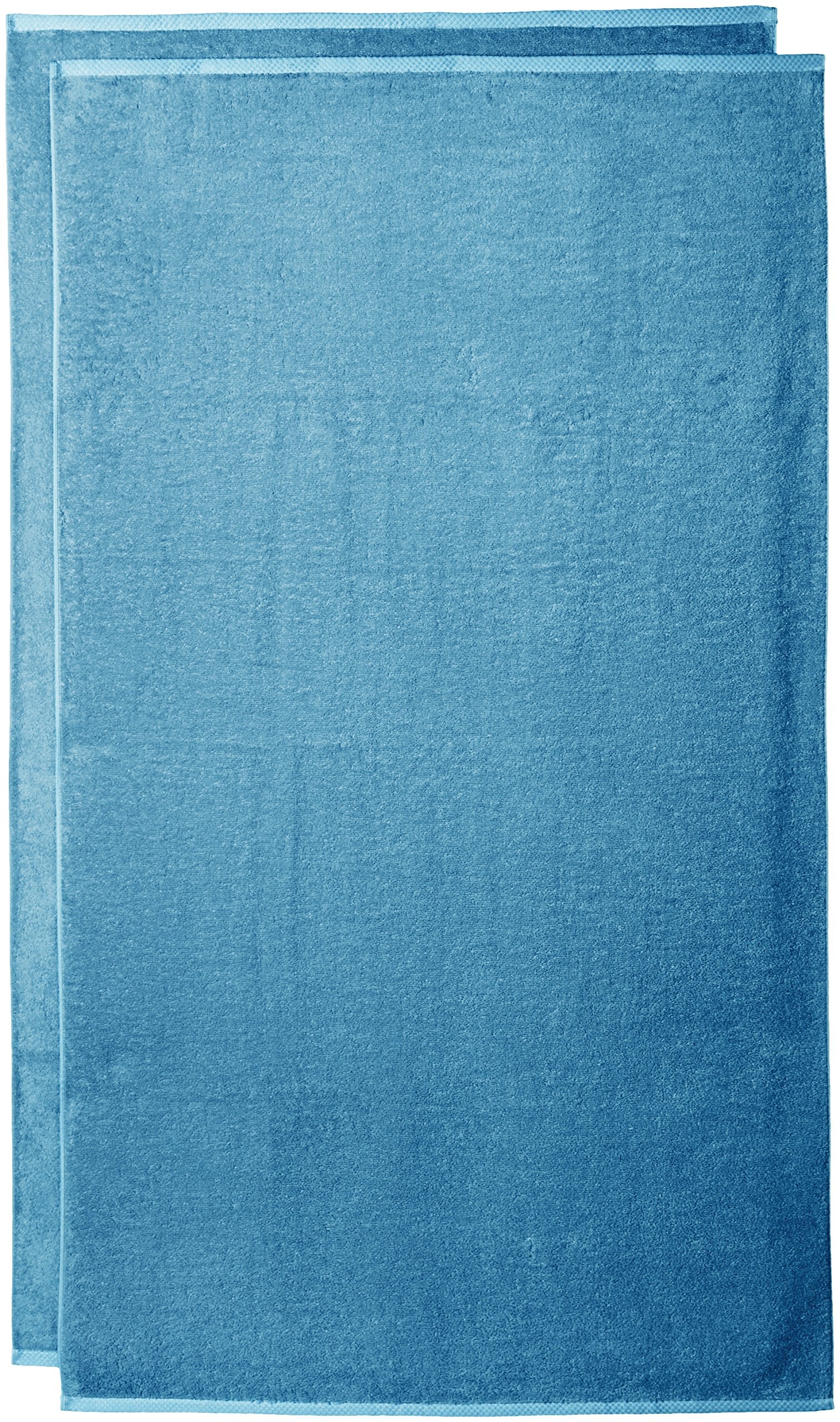 Amazon Basics - 2 Piece Quick-Dry Oversize Bath Towel, 100% Cotton, Lake Blue, 54'' X 30''