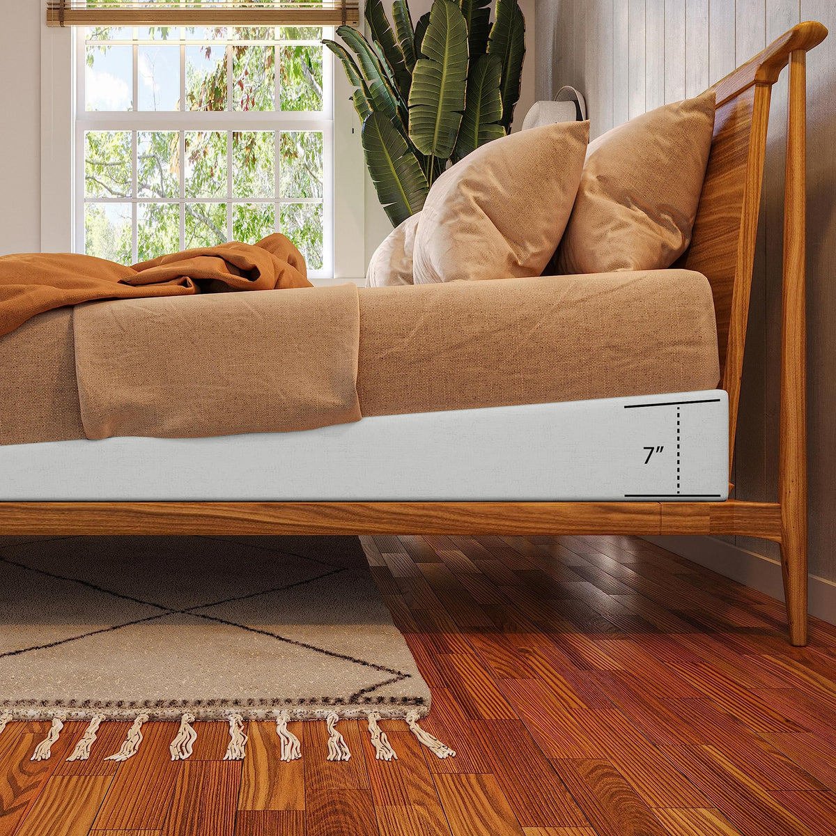 Avana Mattress Elevator - Under Bed 7-Inch Incline Foam Support, Full