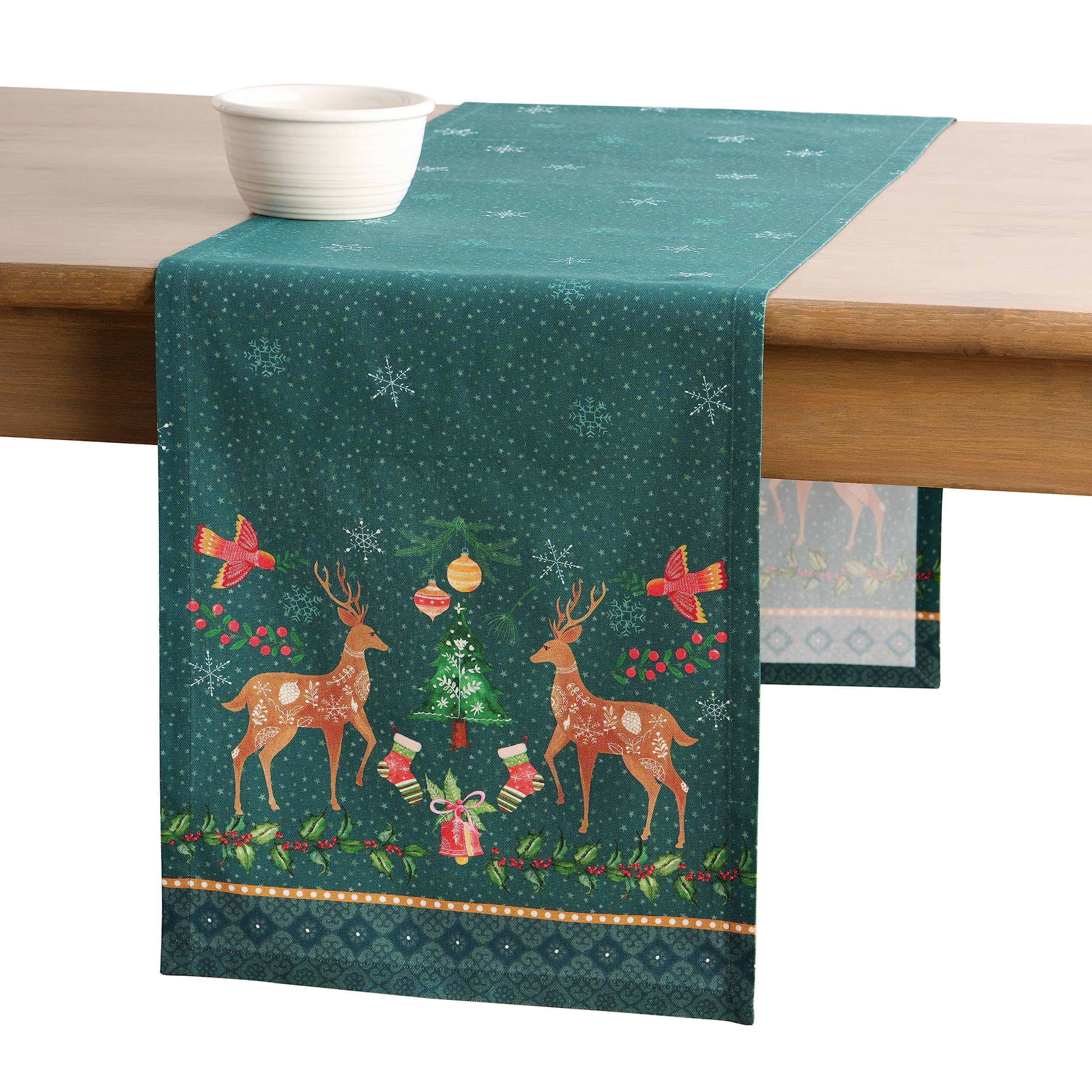 Maison D' Hermine Tablerunner 100% Cotton Table Runner Decorative Table Runners For Mothers Day Gifts, Home, Wedding, Buffet, Hy