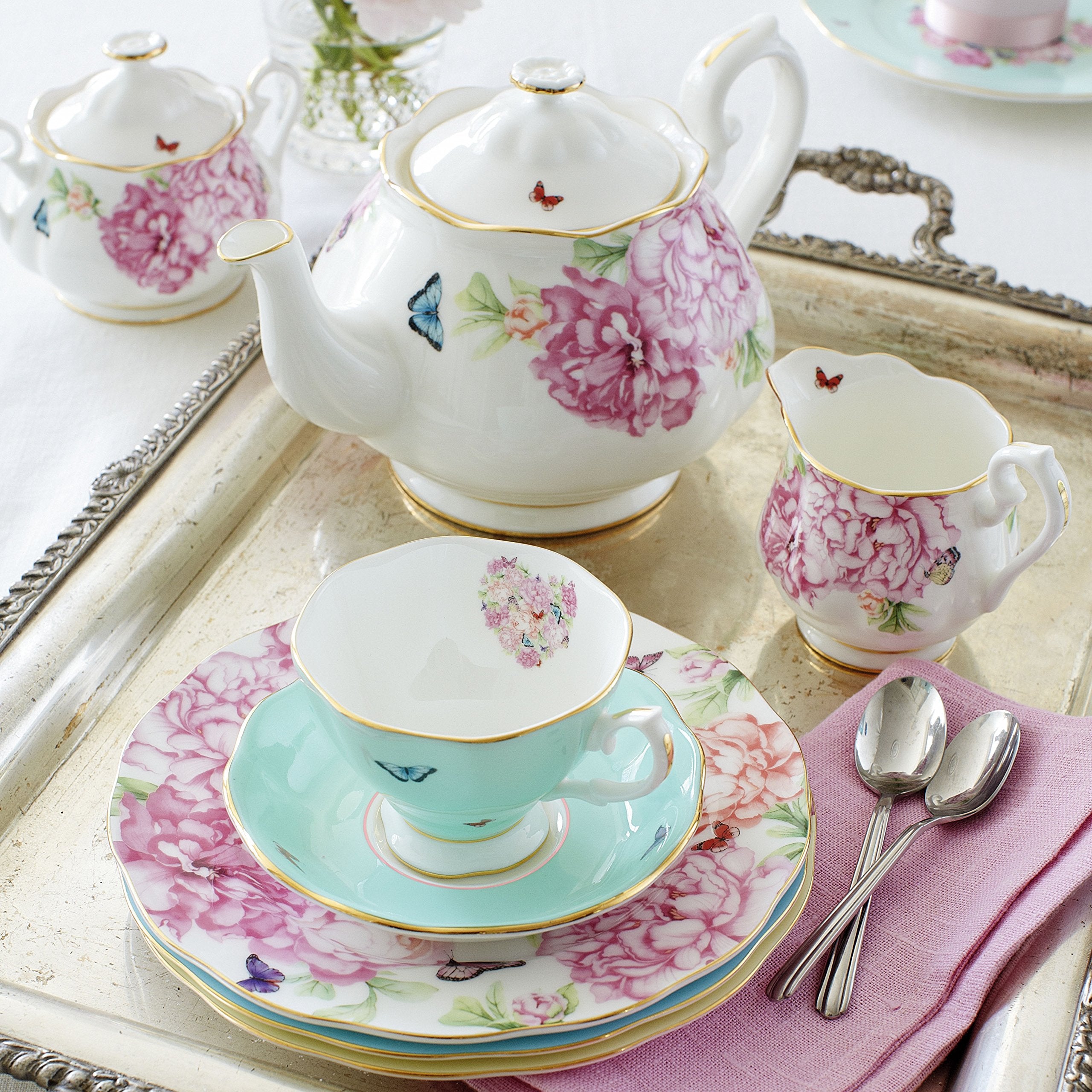 Miranda Kerr For Royal Albert Friendship 3-Piece Set (Teapot  Sugar & Creamer)