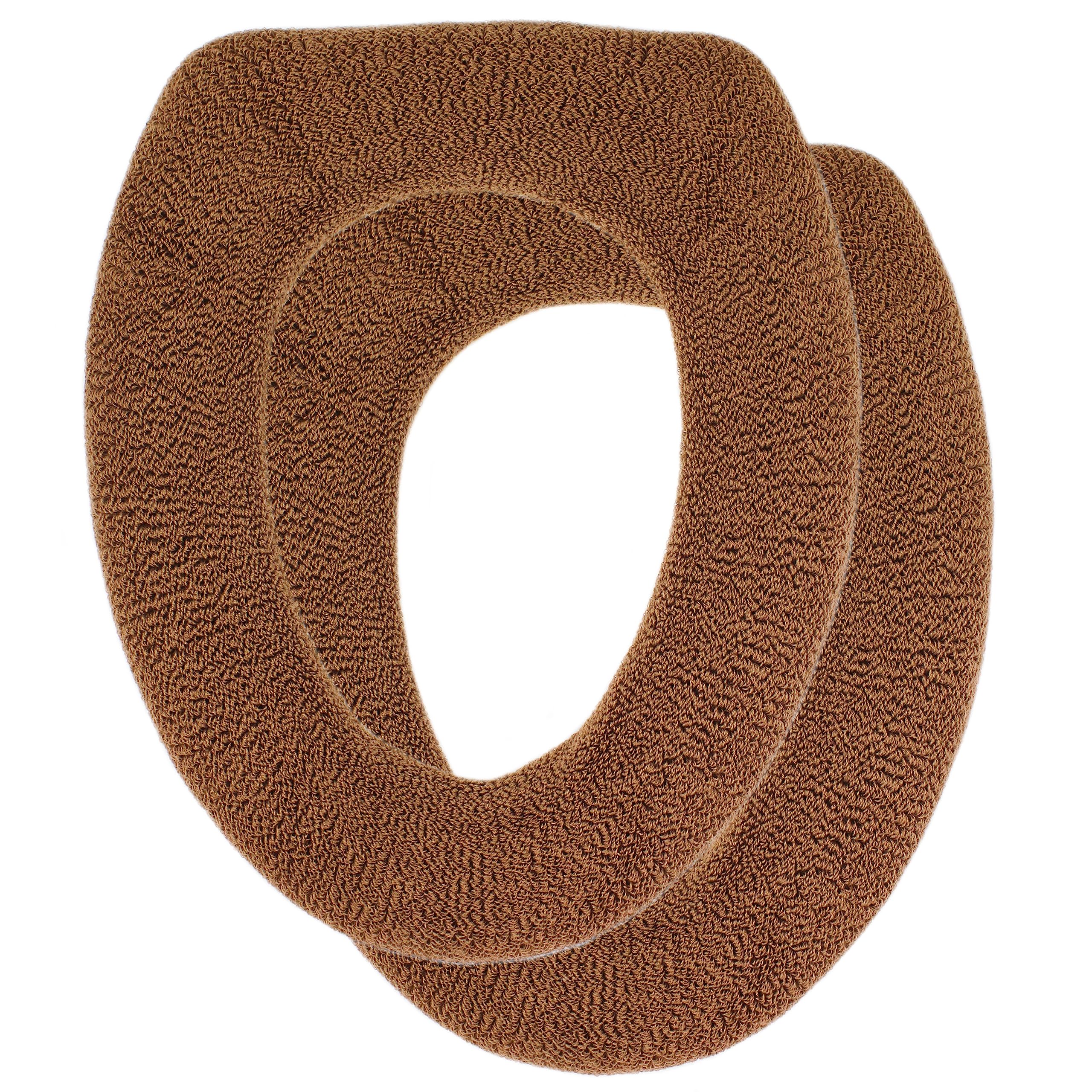 Warm-n-Comfy Plush Toilet Seat Cover - Thick, Machine-Washable, Pastel Pink for Round & Elongated 14x18" Seats