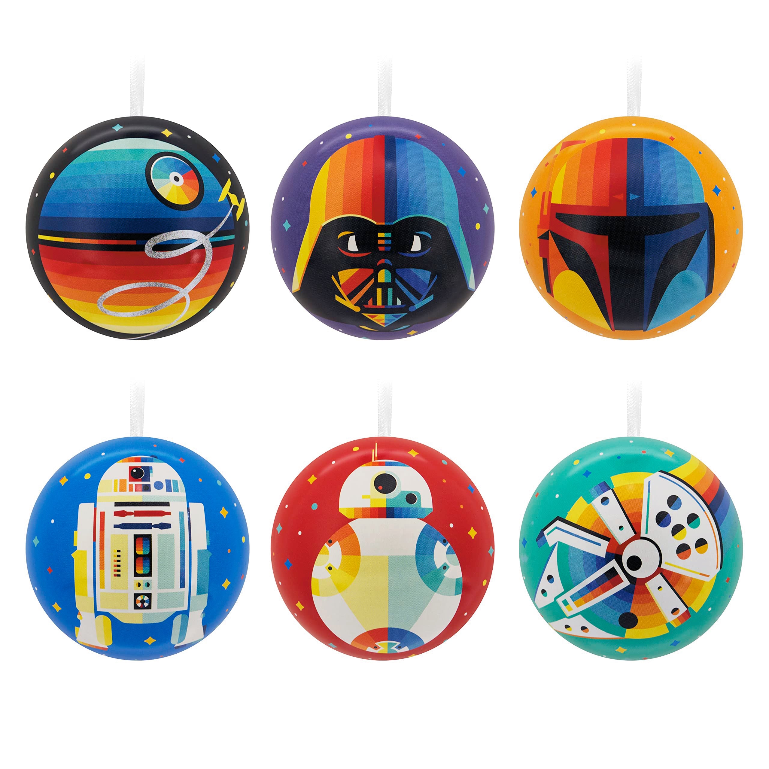 Hallmark Star Wars Tin Ball Christmas Ornaments, Set of 12, May The 4th
