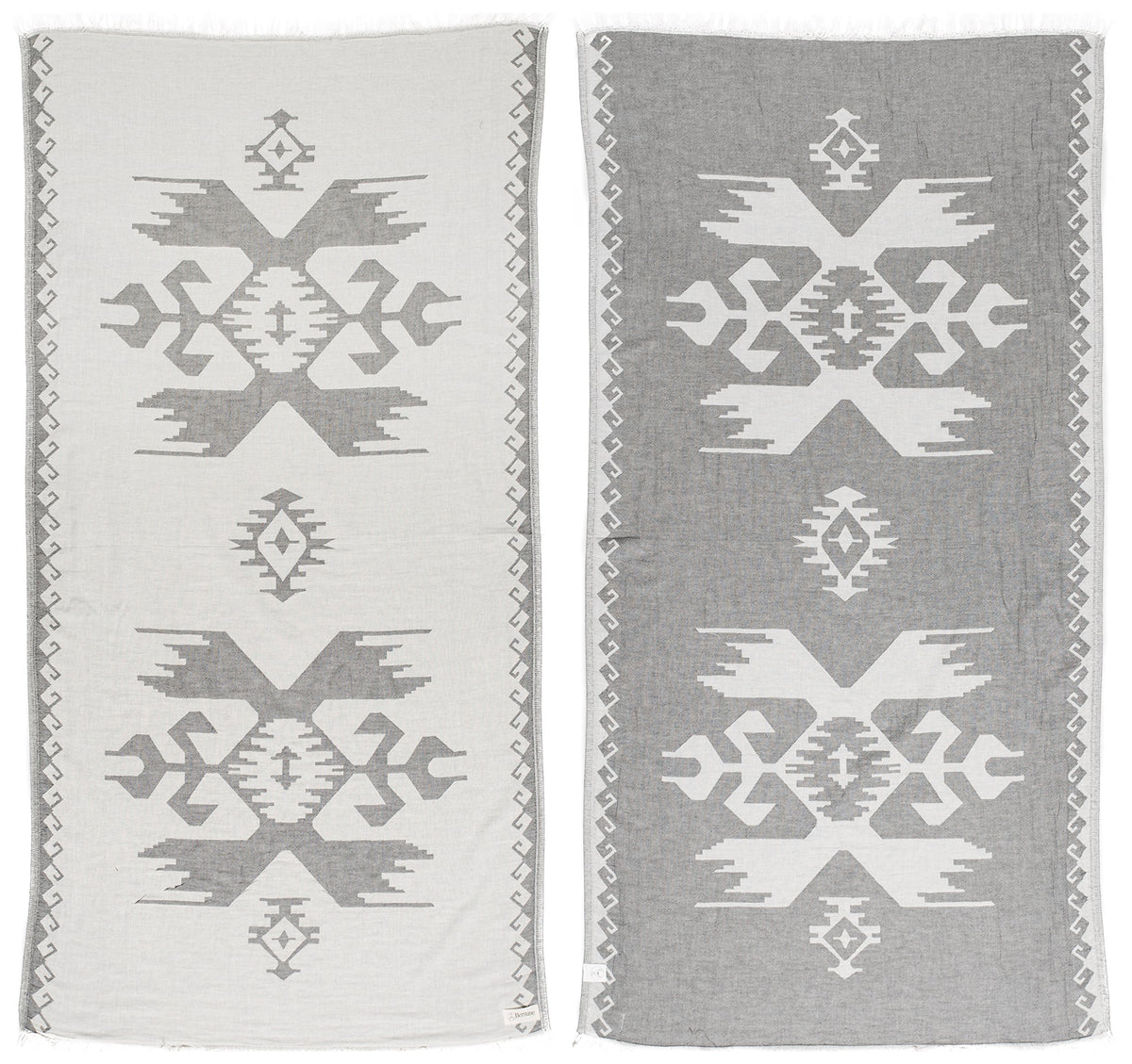 Bersuse 100% Cotton Oaxaca Turkish Towel Beach Towel Bath Towel Dual Layer Peshtemal Beach Blanket Beach Essentials - 37X70 Inch