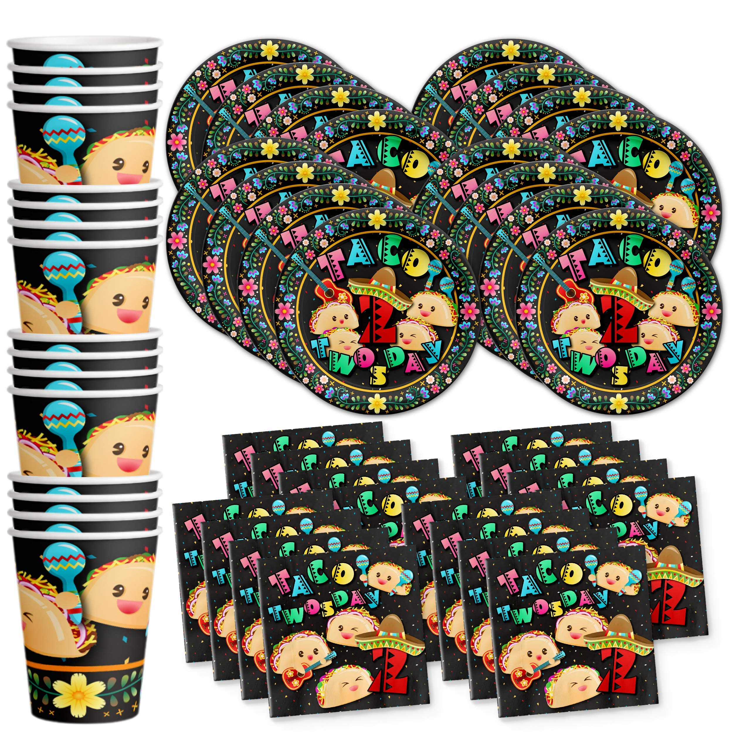 Taco Twosday 2Nd Birthday Party Supplies Set Plates Napkins Cups Tableware Kit For 16