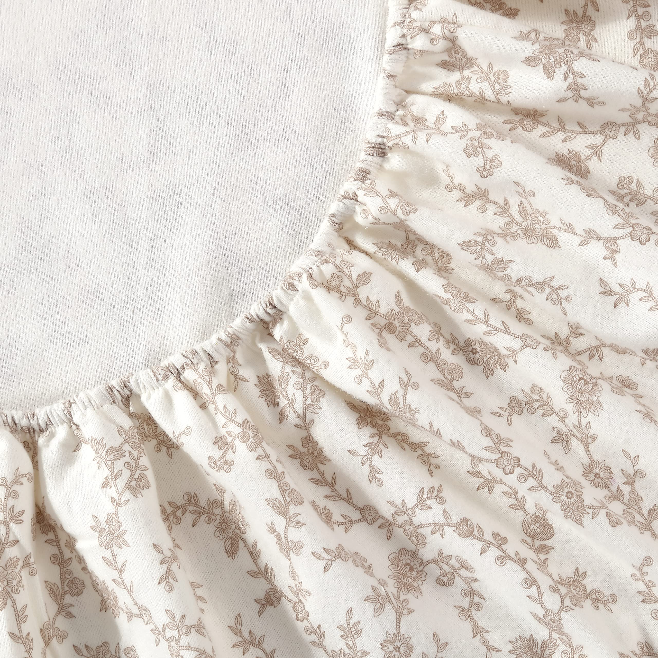 Laura Ashley Home - Queen Sheets, Cotton Flannel Bedding Set, Brushed For Extra Softness  Comfort (Victoria, Queen)