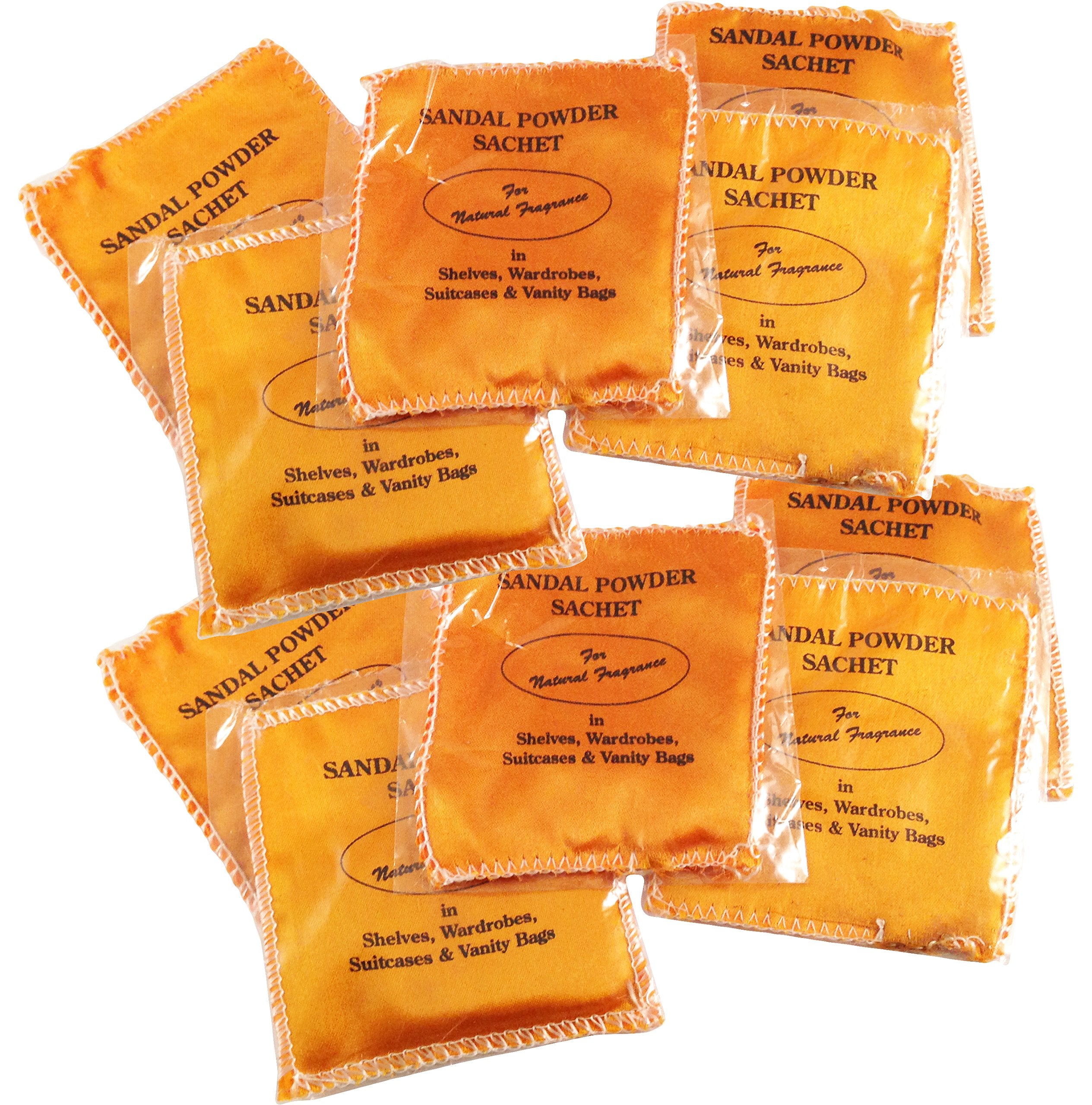 Tiger54 Pack Of 20 Sandalwood Sachets - Natural Sandal Powder, Beautiful Fragrance For Freshening Closets & Drawers, Packet Size