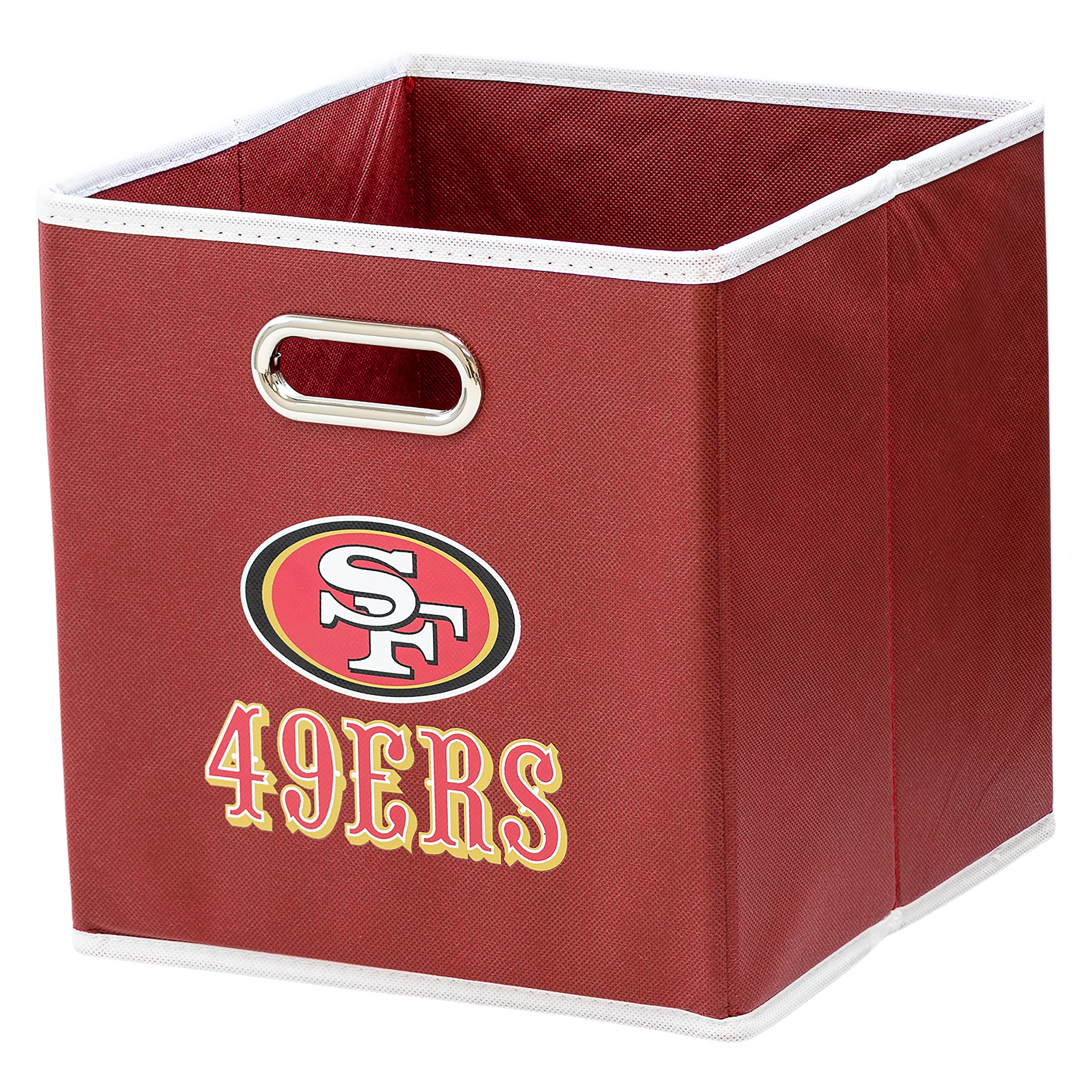Franklin Sports Nfl San Francisco 49Ers Collapsible Storage Bin Nfl Folding Cube Storage Container Fits Bin Organizers Fabric Nf