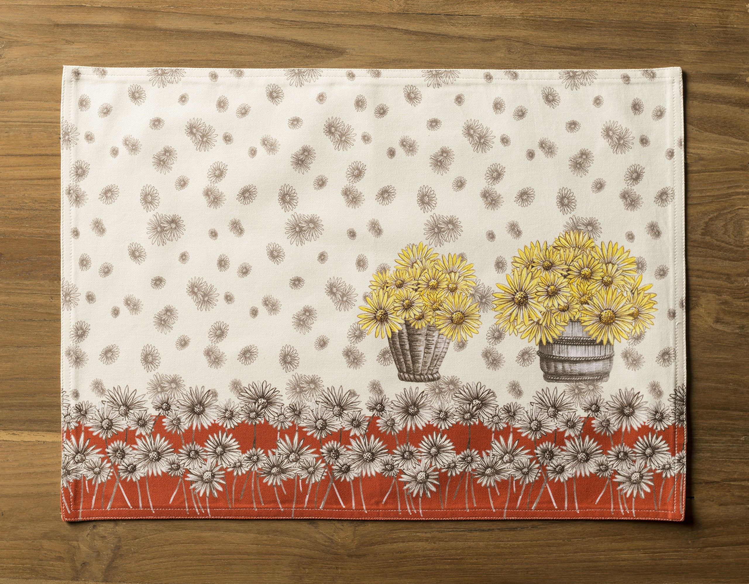 Maison D' Hermine Placemats 100% Cotton Decorative Cloth Place Mat Washable Dinner Placemat, Holiday, Dinner, Wedding, Baby Show
