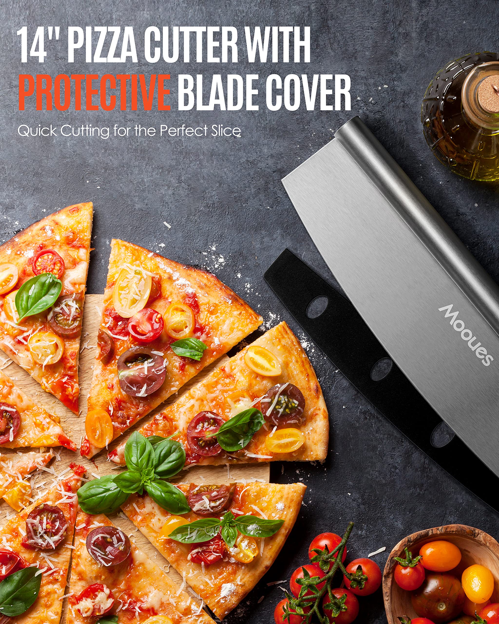 Pizza Peel Aluminum Pizza Spatula, Mooues 12 Inch Metal Pizza Paddle(12''X 14'')With Rocker Cutter Foldable Wood Handle, [Storag