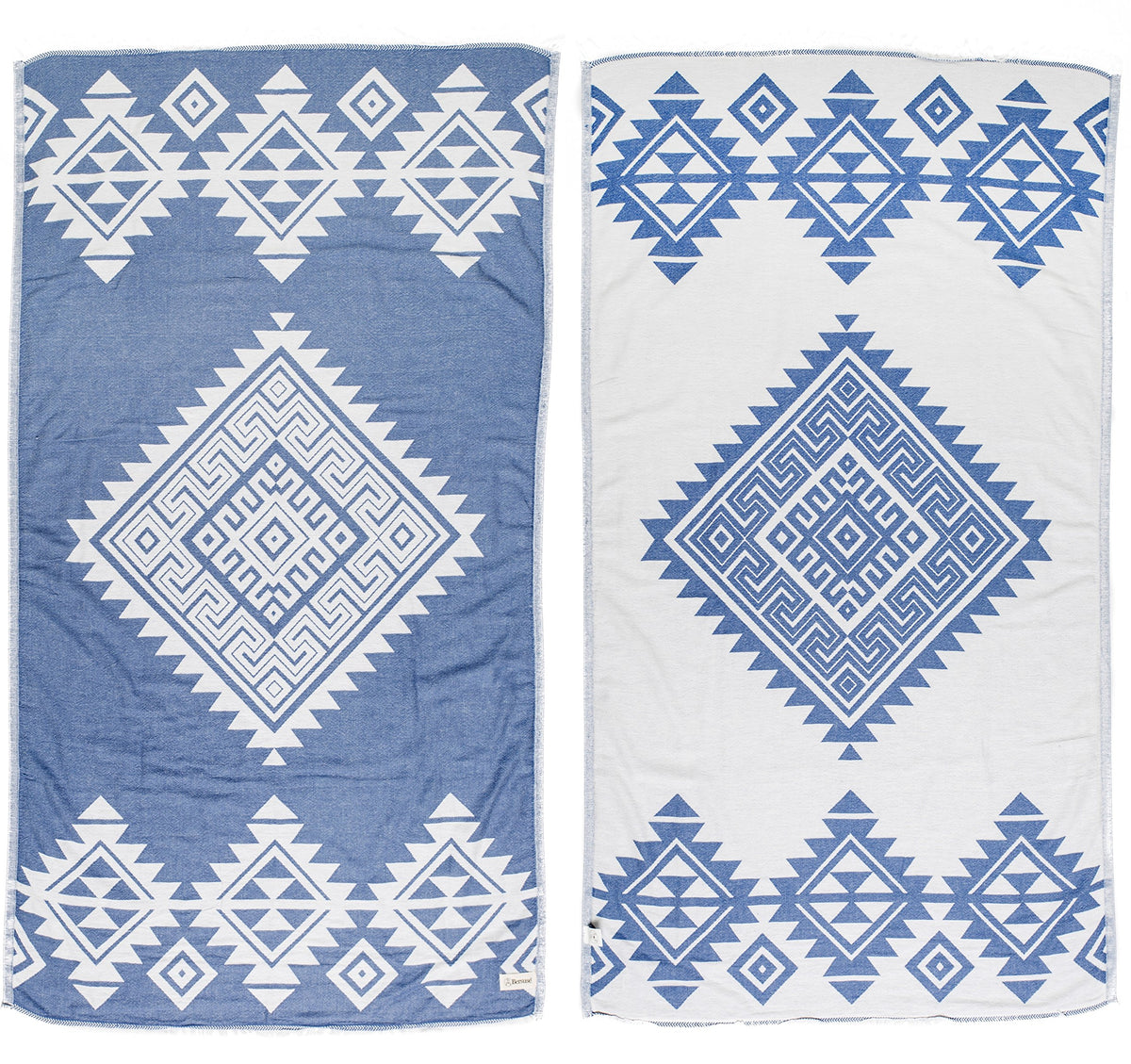 Bersuse 100% Cotton Yucatan Turkish Towel Beach Towel Bath Towel Dual Layer Peshtemal Beach Blanket Beach Essentials - 39X71 Inc