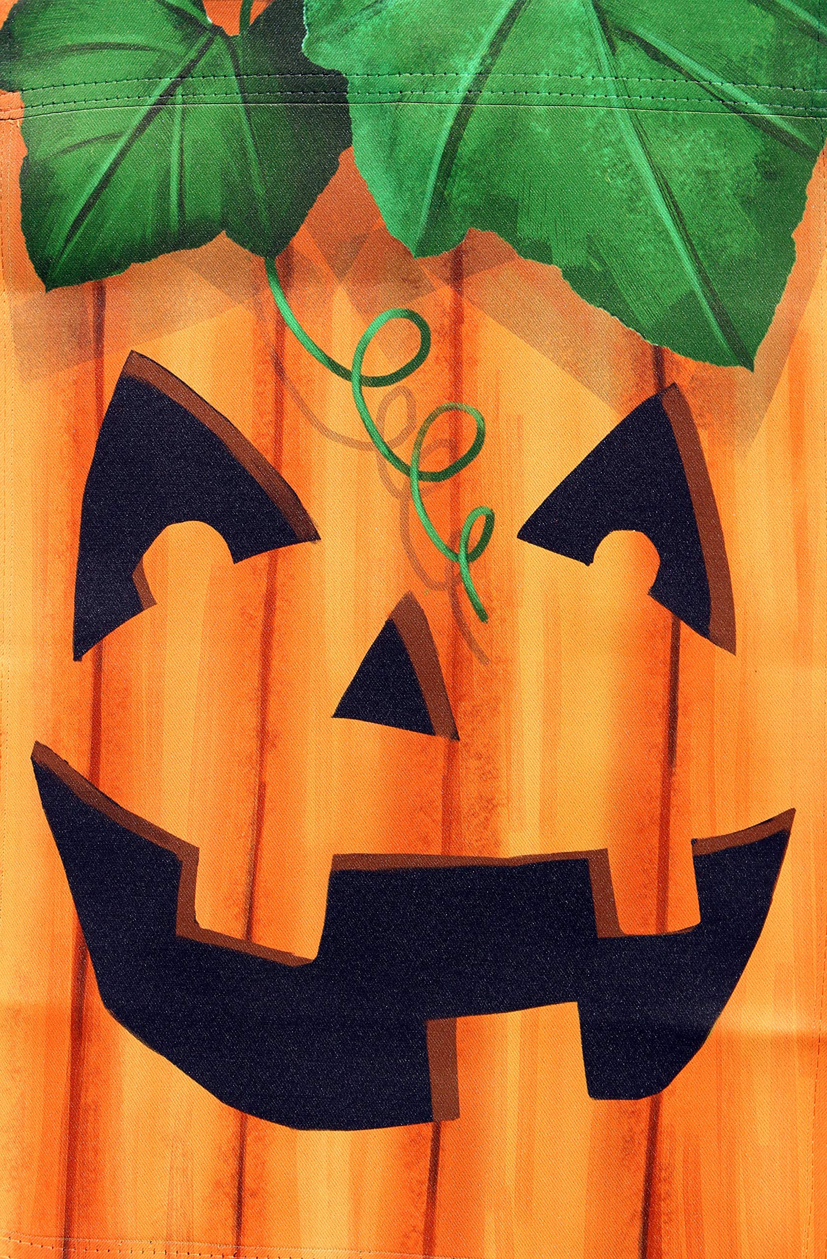 Jack-O-Lantern Halloween Garden Flag - 12'' X 18'', Double Sided, Fall Pumpkin Yard Decor, Halloween Decorations, Pumpkin Patch