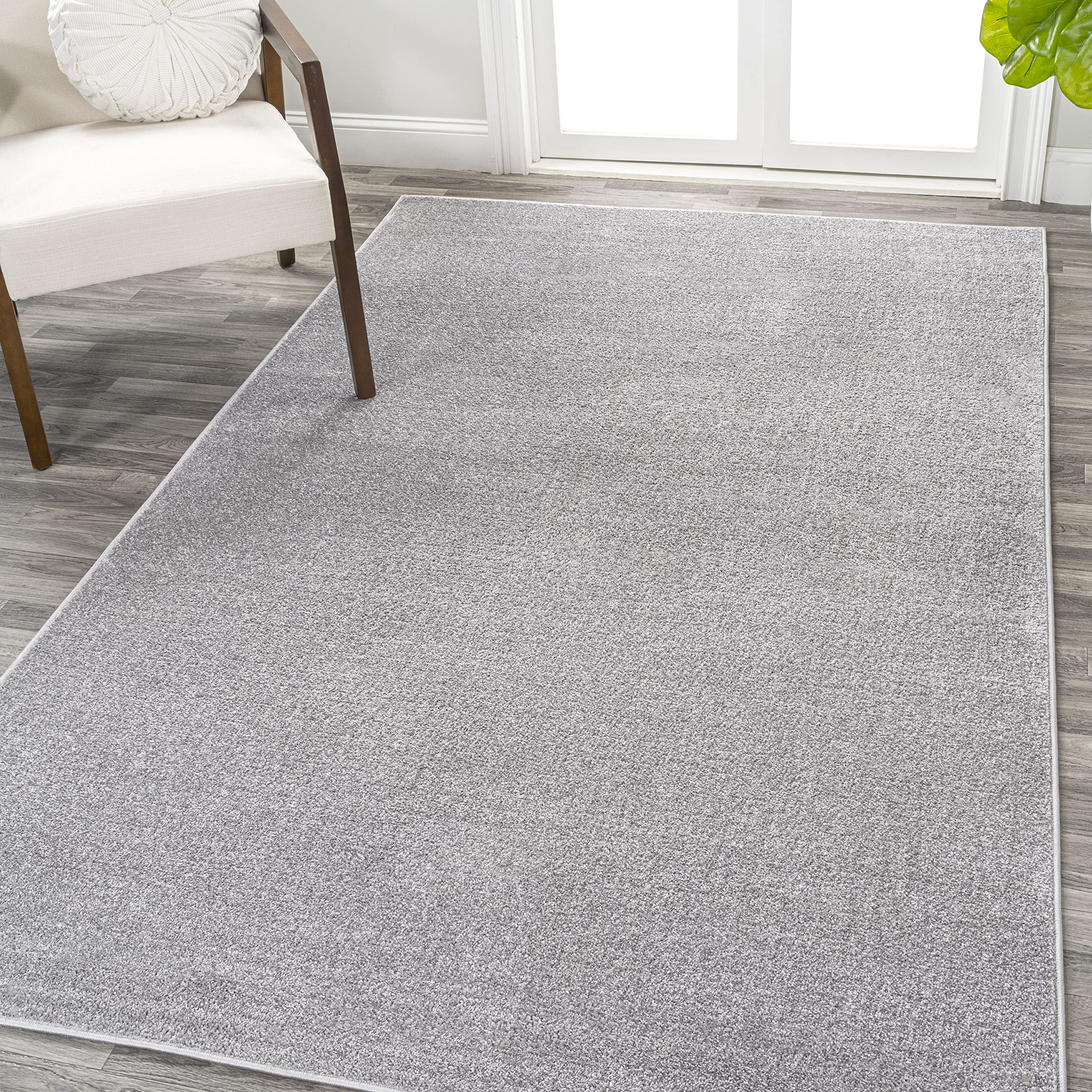 JONATHAN Y SEU100K-8 Haze Solid Low-Pile Indoor Area-Rug Casual Contemporary Solid Traditional Easy-Cleaning Bedroom Kitchen Liv