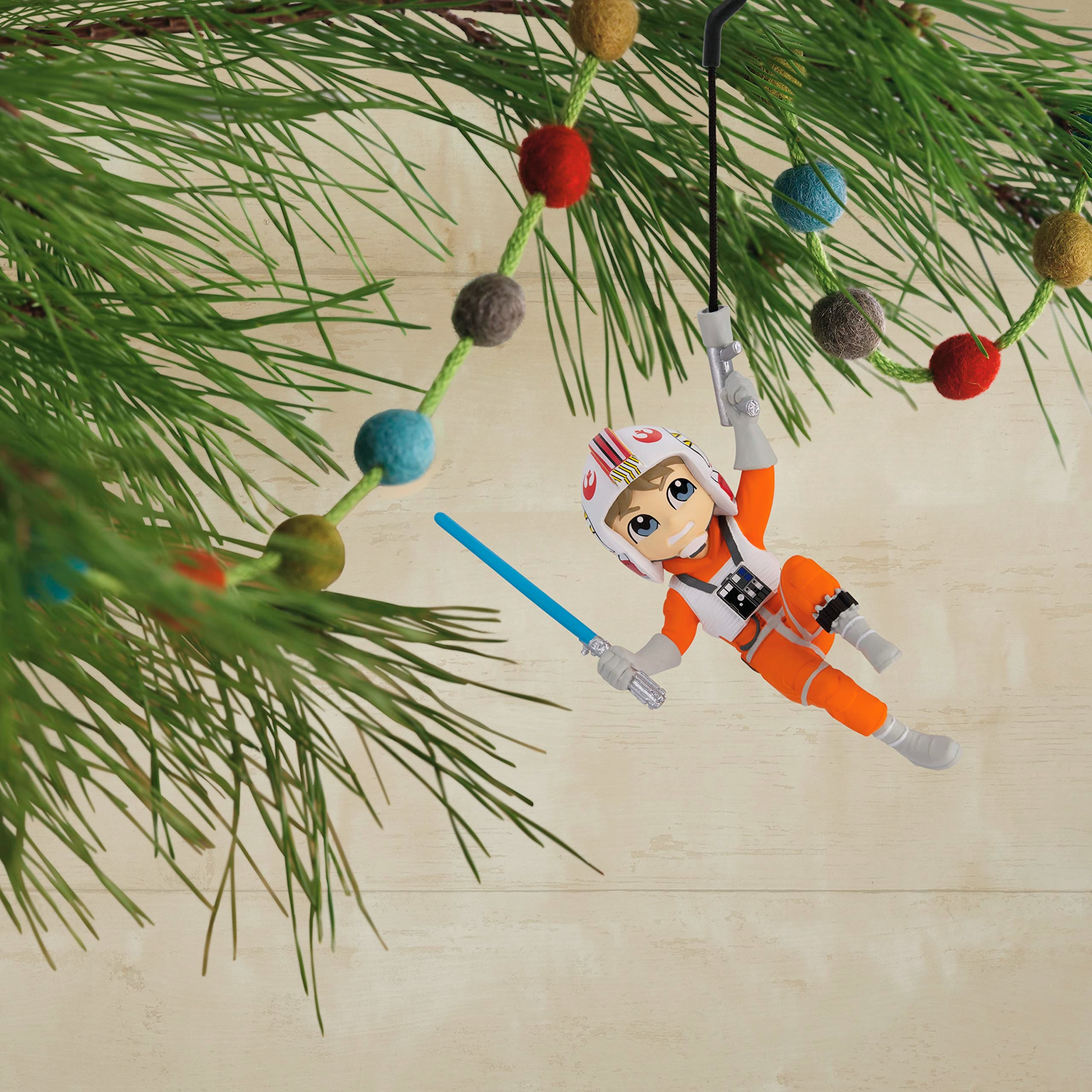 Hallmark Star Wars Swinging Luke Skywalker Christmas Ornament