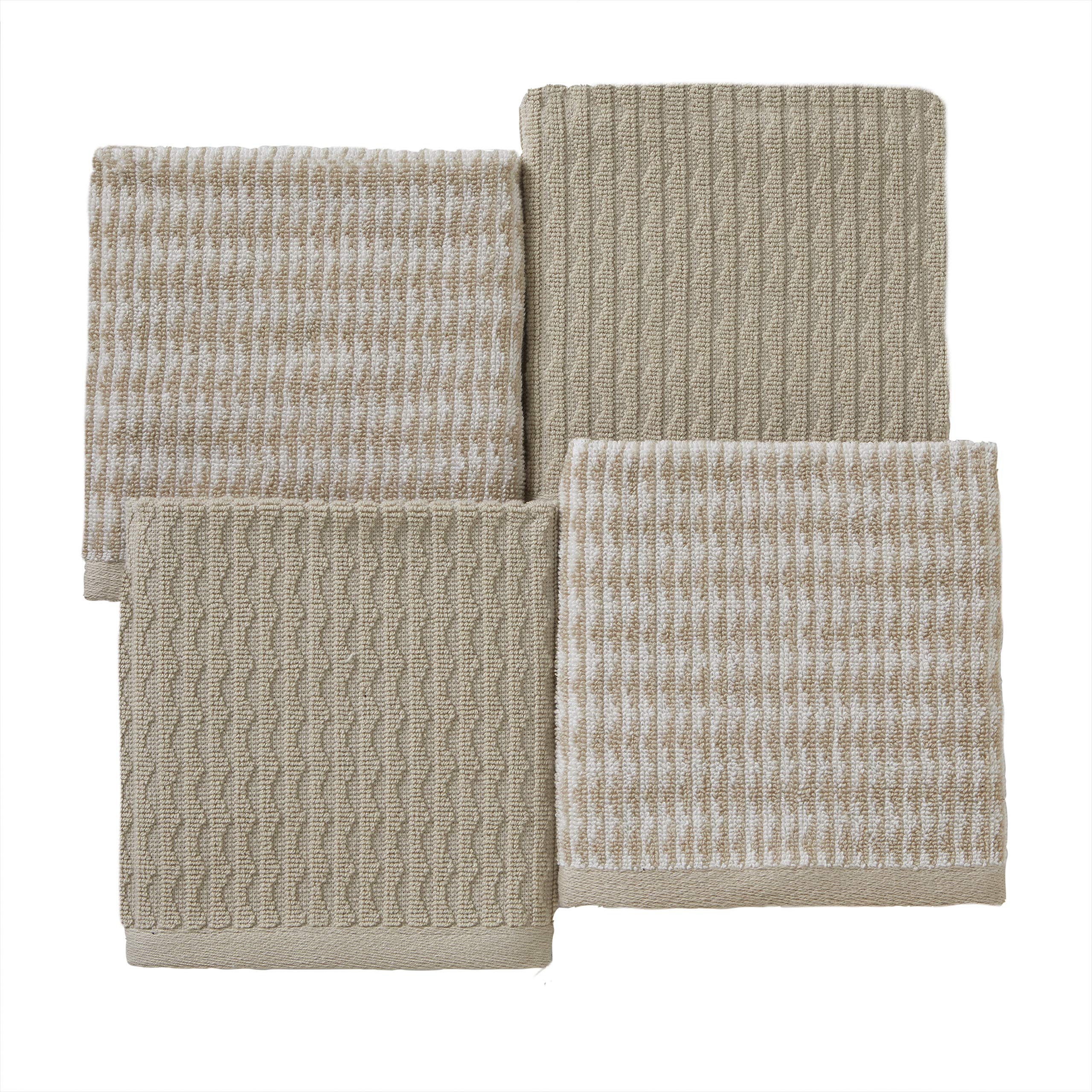 Skl Home Longborough Washcloth (4-Pack), Tan