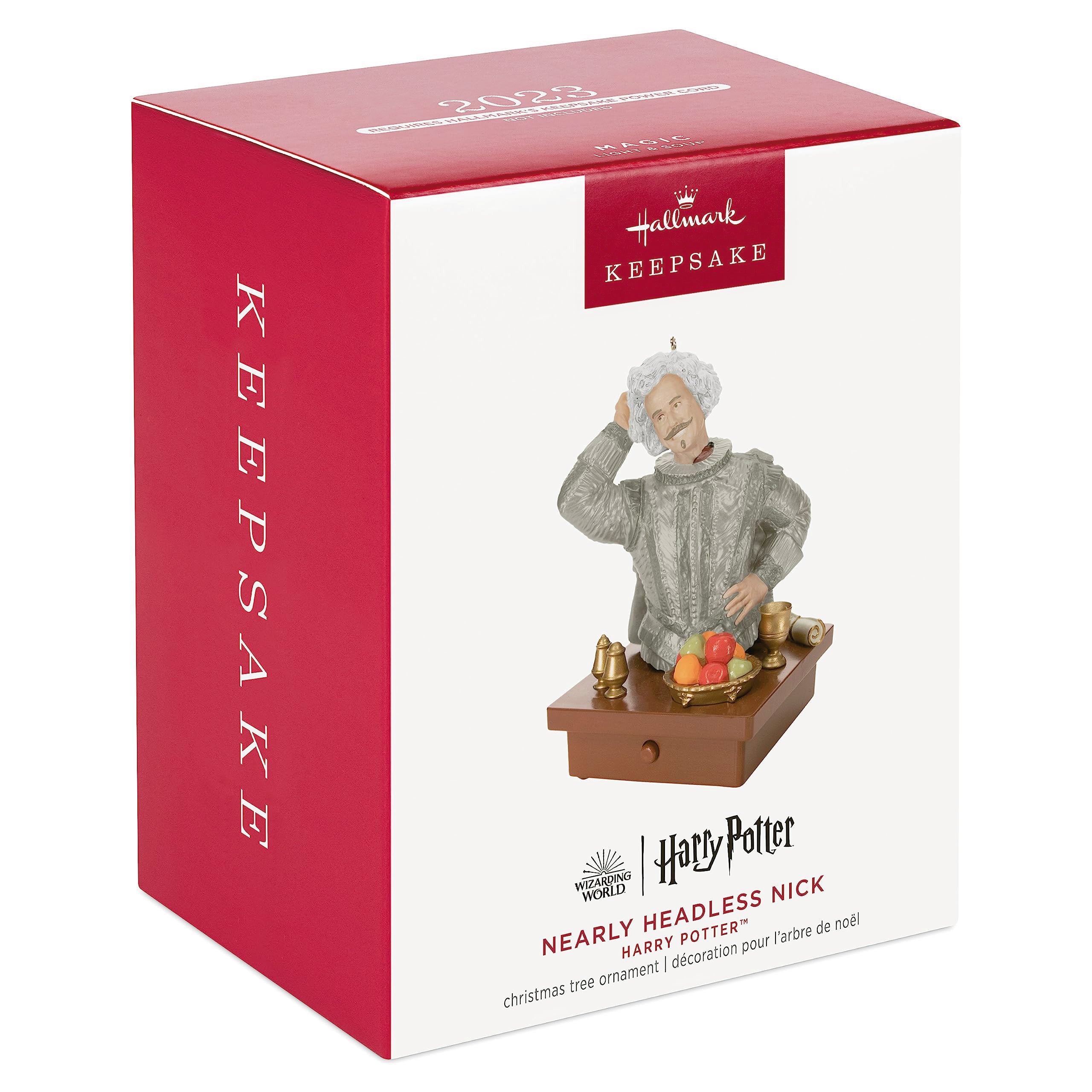 Hallmark Keepsake Christmas Ornament 2023, Harry Potter Ornament, Nearly Headless Nick Ornament with Light and Sound, Gifts for