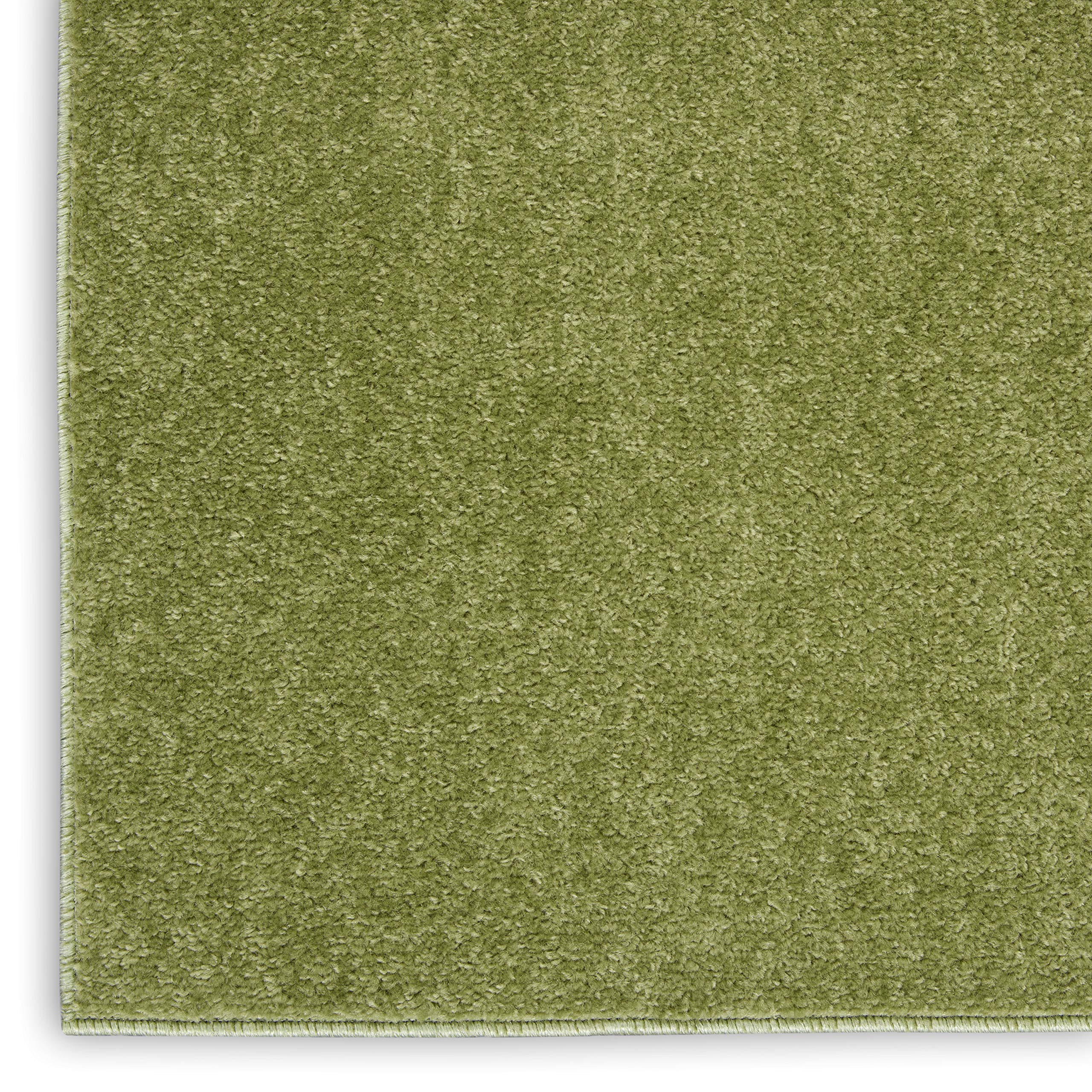 Nourison Essentials Indoor/Outdoor Green 22 x 10 Area-Rug, Easy-Cleaning, Non Shedding, Bed Room, Living Room, Dining Room,
