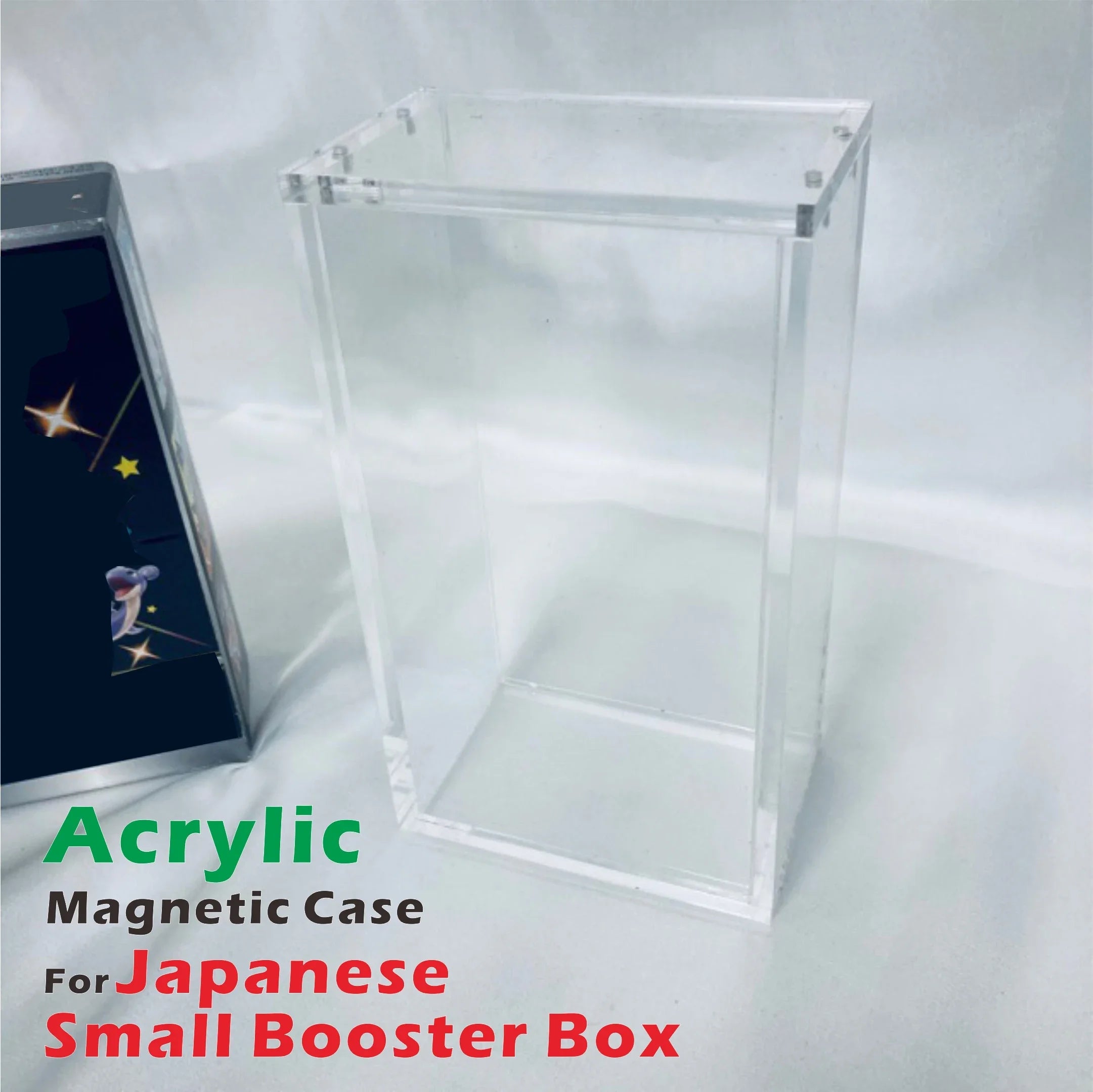 Acrylic Display Case For Japanese Small Booster Box 5MM Thick Clear Display Box for Collectibles(Internla: 7.6x4.5x14.1cm)