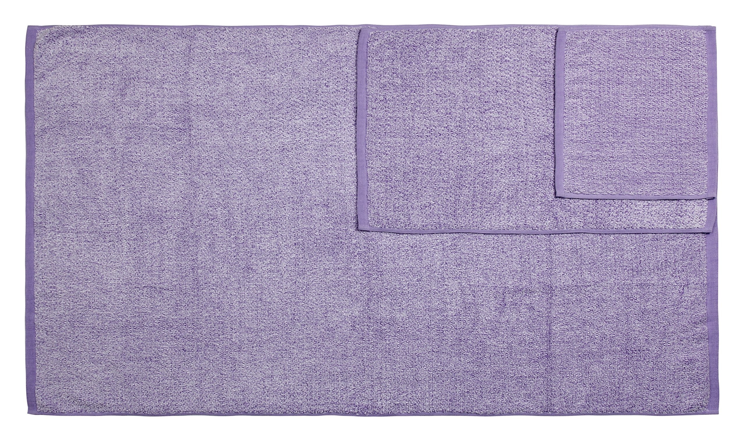Everplush Diamond Jacquard 6 Pieces Bath Towel Set  Lavender