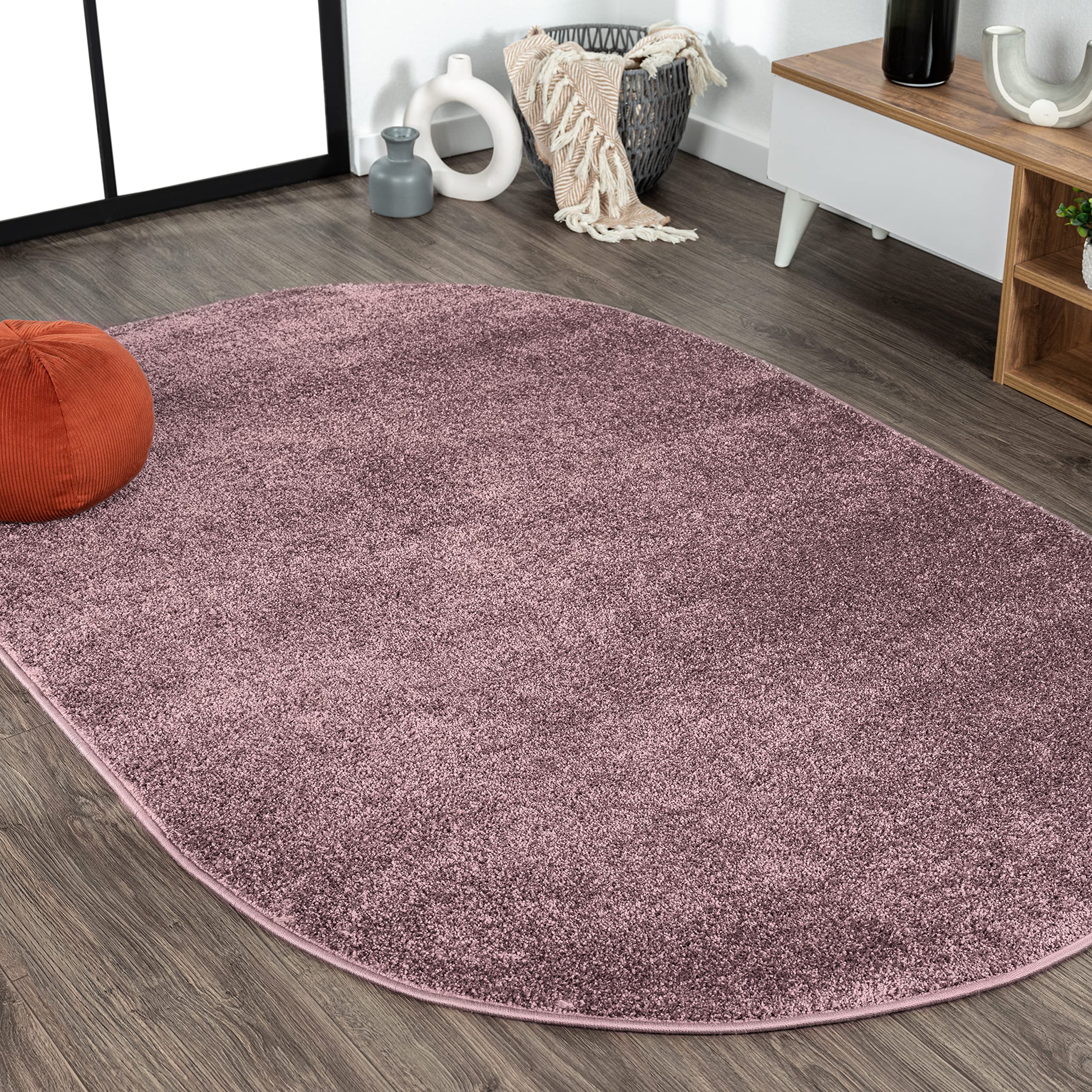 JONATHAN Y SEU100R-5OV Haze Solid Low-Pile Indoor Area Rug, Coastal, Bohemian, Minimalist, Classic, Casual for Bedroom,Kitchen,L