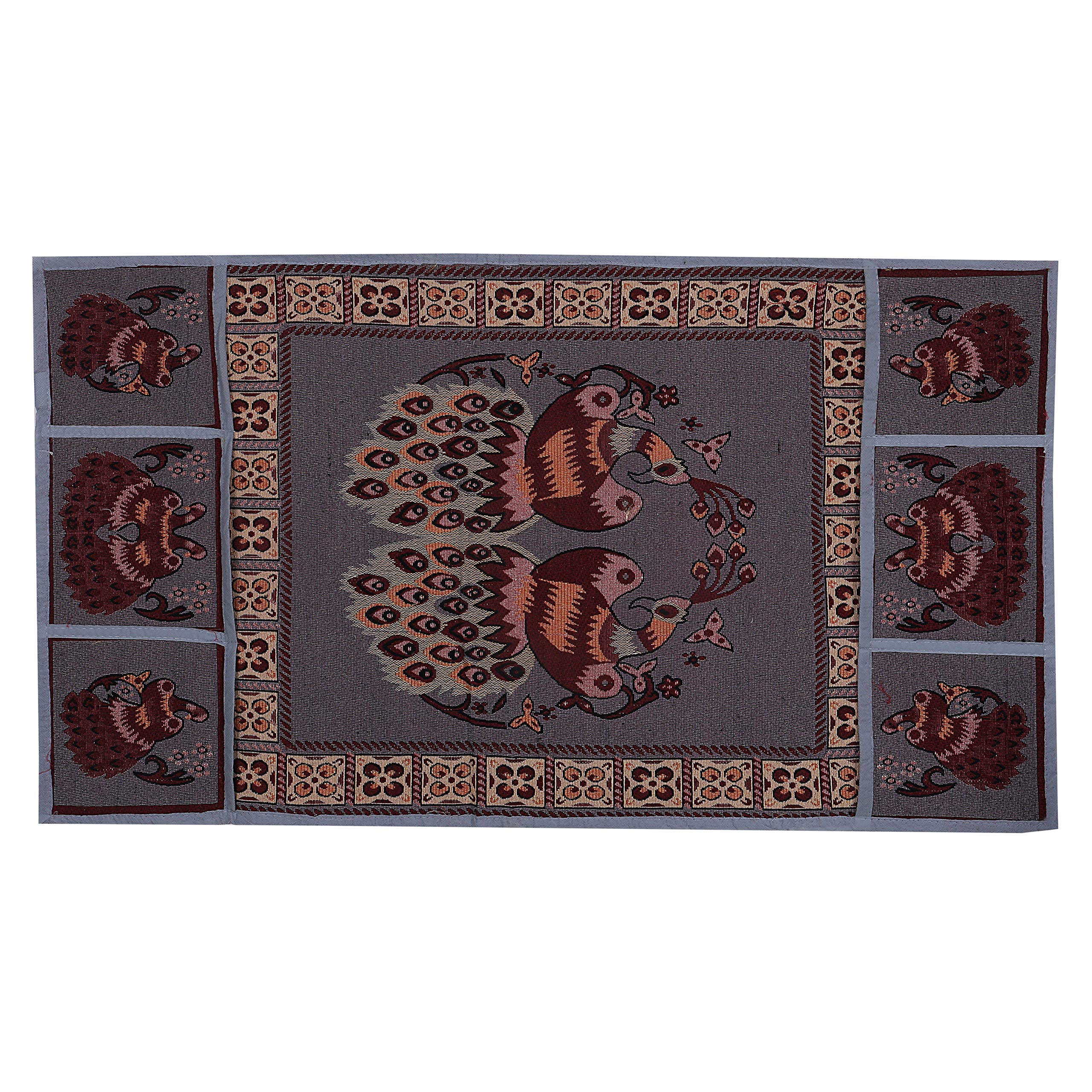 Kuber Industries Cotton Fridge Top Cover (Grey) -Ctktc08579