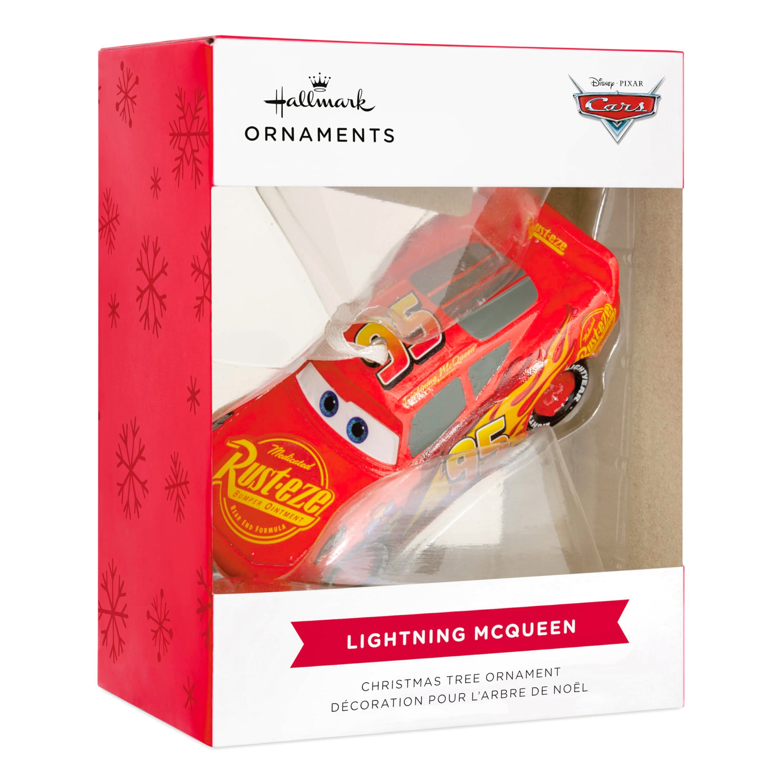 Hallmark Christmas Ornament - Disney/Pixar Cars Lightning McQueen, Resin, 1.69x1.24x3.37 inches, Model 0002HCM9018, Color: Lightning
