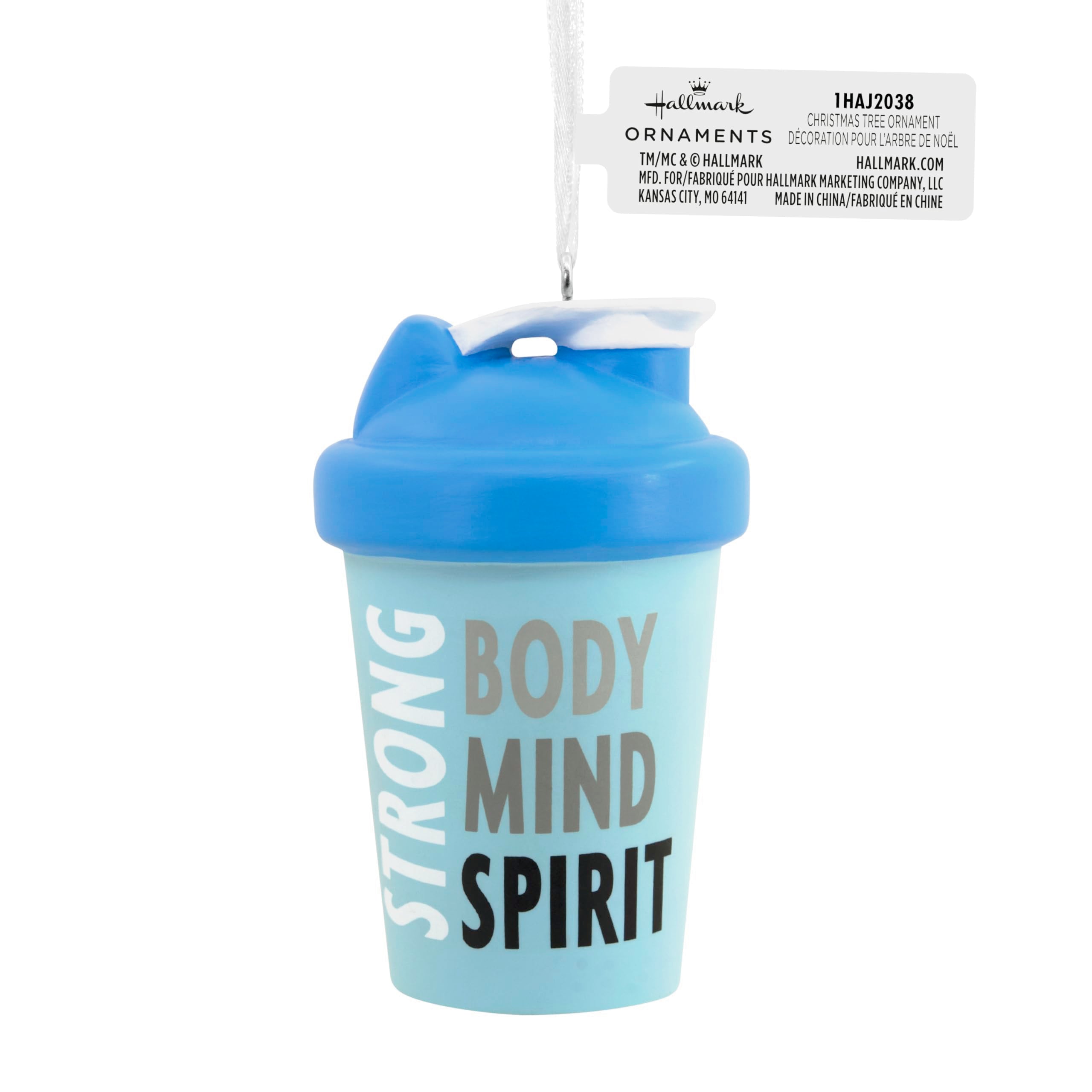 Hallmark Fitness Shaker Bottle Christmas Ornament