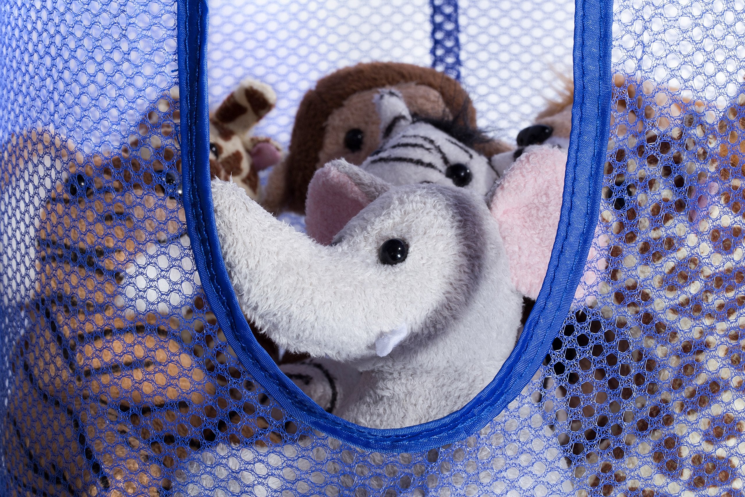 Handy Laundry 5-Tier Kids' Room and Closet Organizer - 12'' X 59'' - Fun and Functional Storage for Toys  Gloves  Shawls  Hats  and Mittens. Easy Attachment to Any Rod. (Royal Blue)