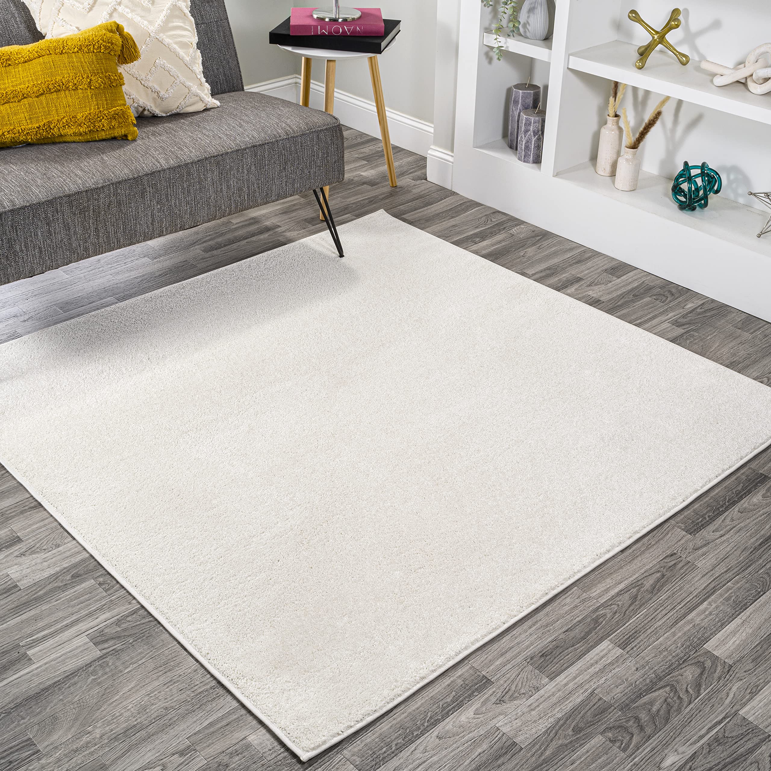 JONATHAN Y SEU100T-9SQ Haze Solid Low-Pile Indoor Area Rug, Coastal, Bohemian, Minimalist, Classic, Casual for Bedroom,Kitchen,L
