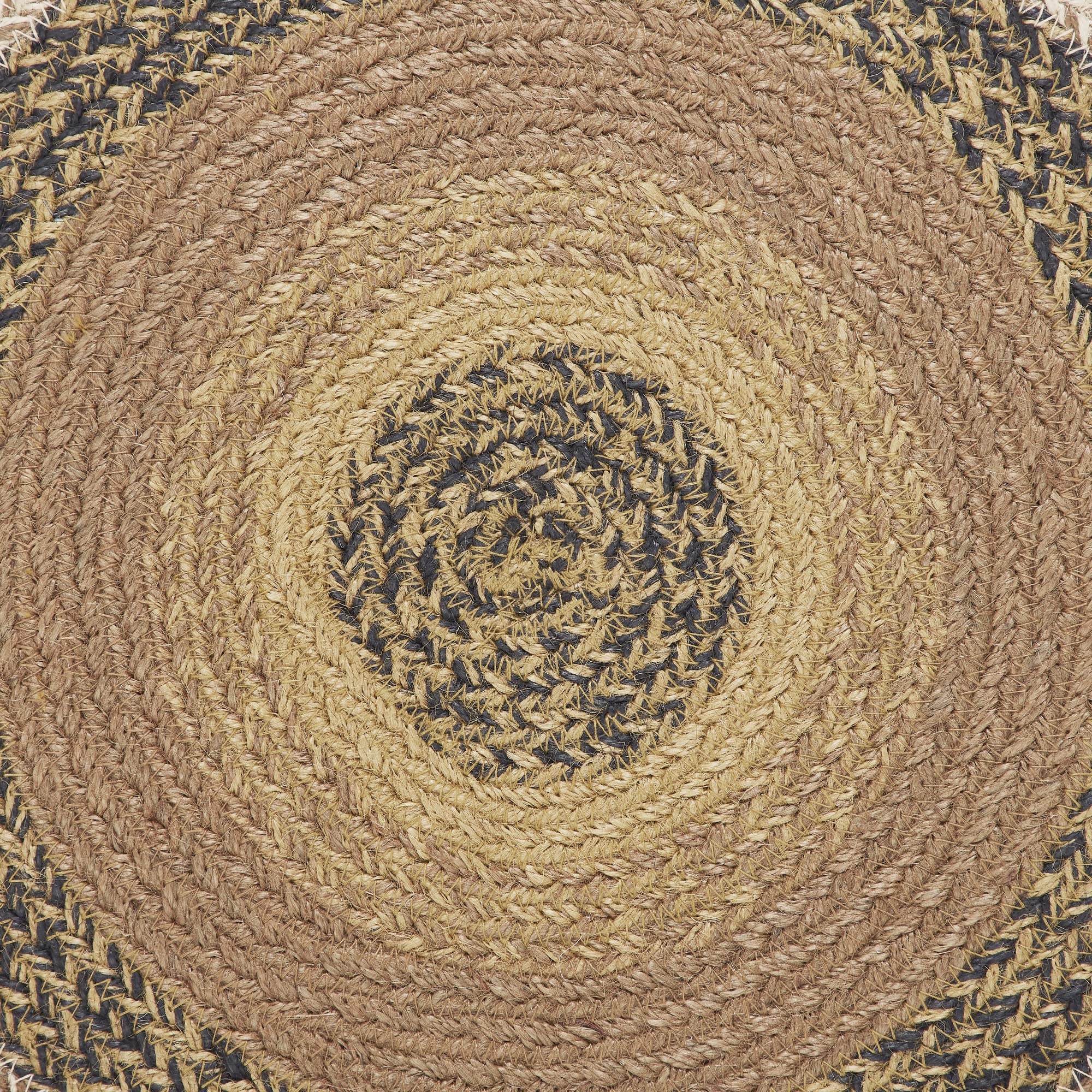 Vhc Brands Kettle Grove Table Mat- Pot Holder- Woven Jute Trivet, 15'' Round, Ombre