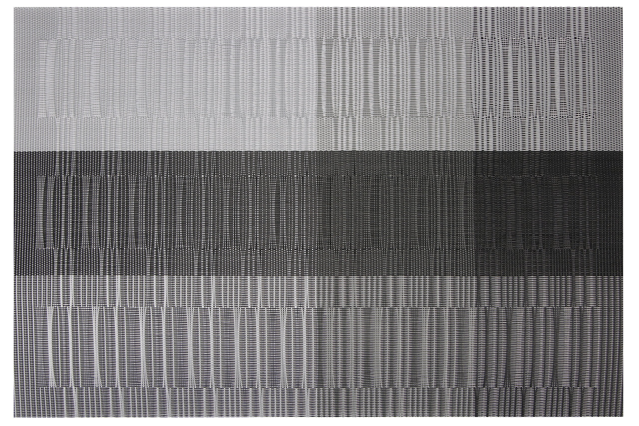 Famibay Bamboo Pvc Weave Placemats Non-Slip Kitchen Table Mats Set Of 4-30X45 Cm (Black And Grey)