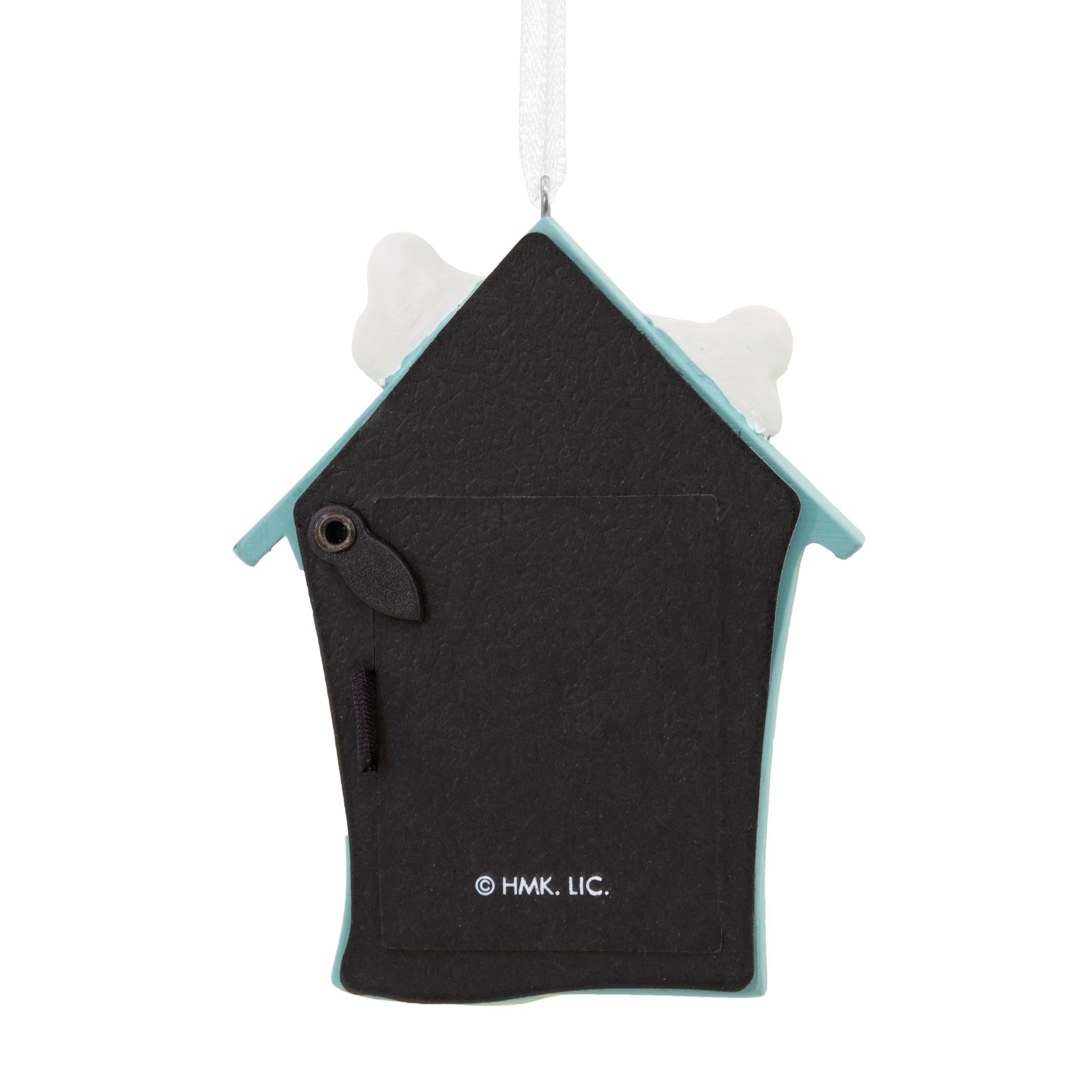 Hallmark Rescued is My Favorite Breed Blue Doghouse Photo Frame Christmas Ornament
