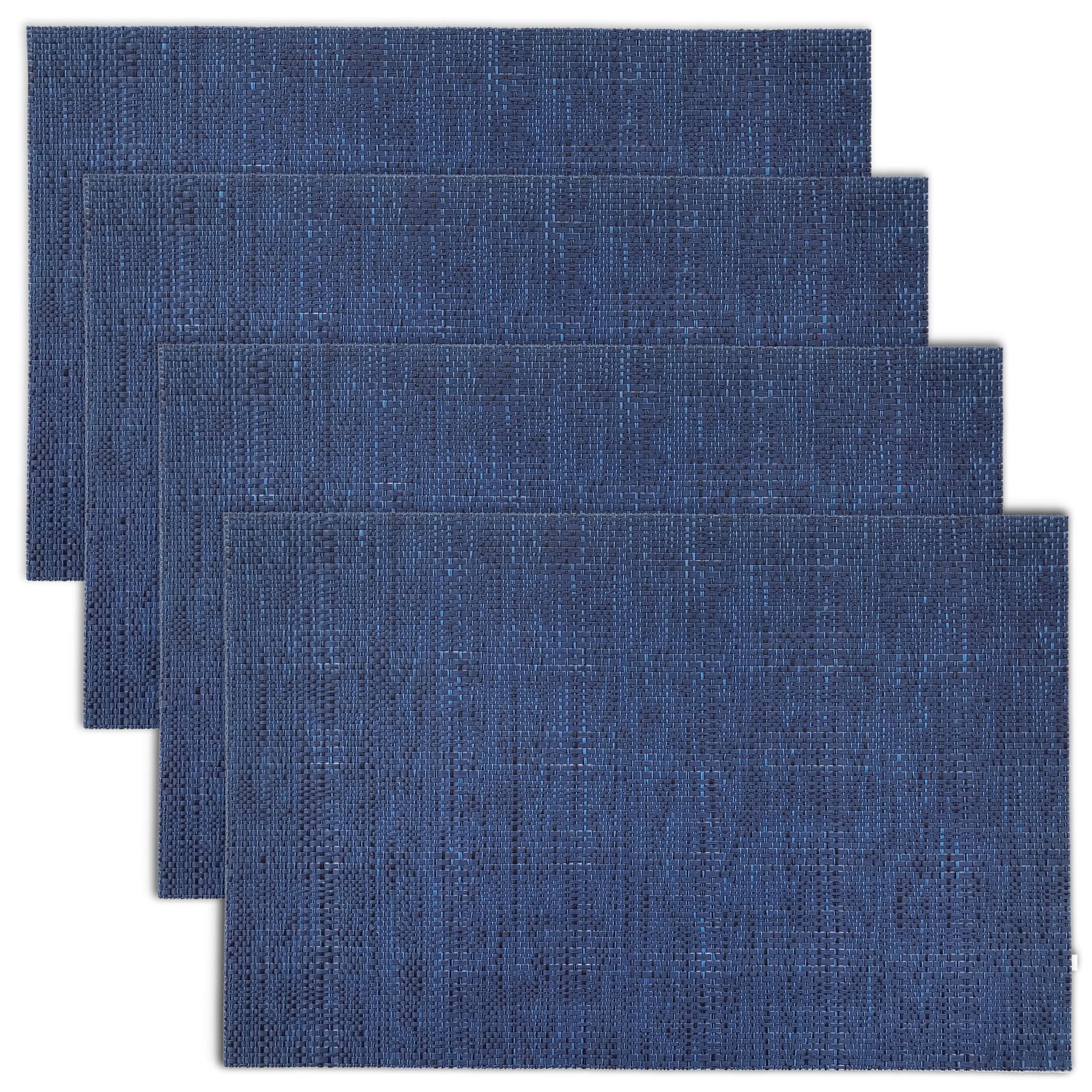 Texture Design Woven Pvc Placemat (Navy), Set Of 4
