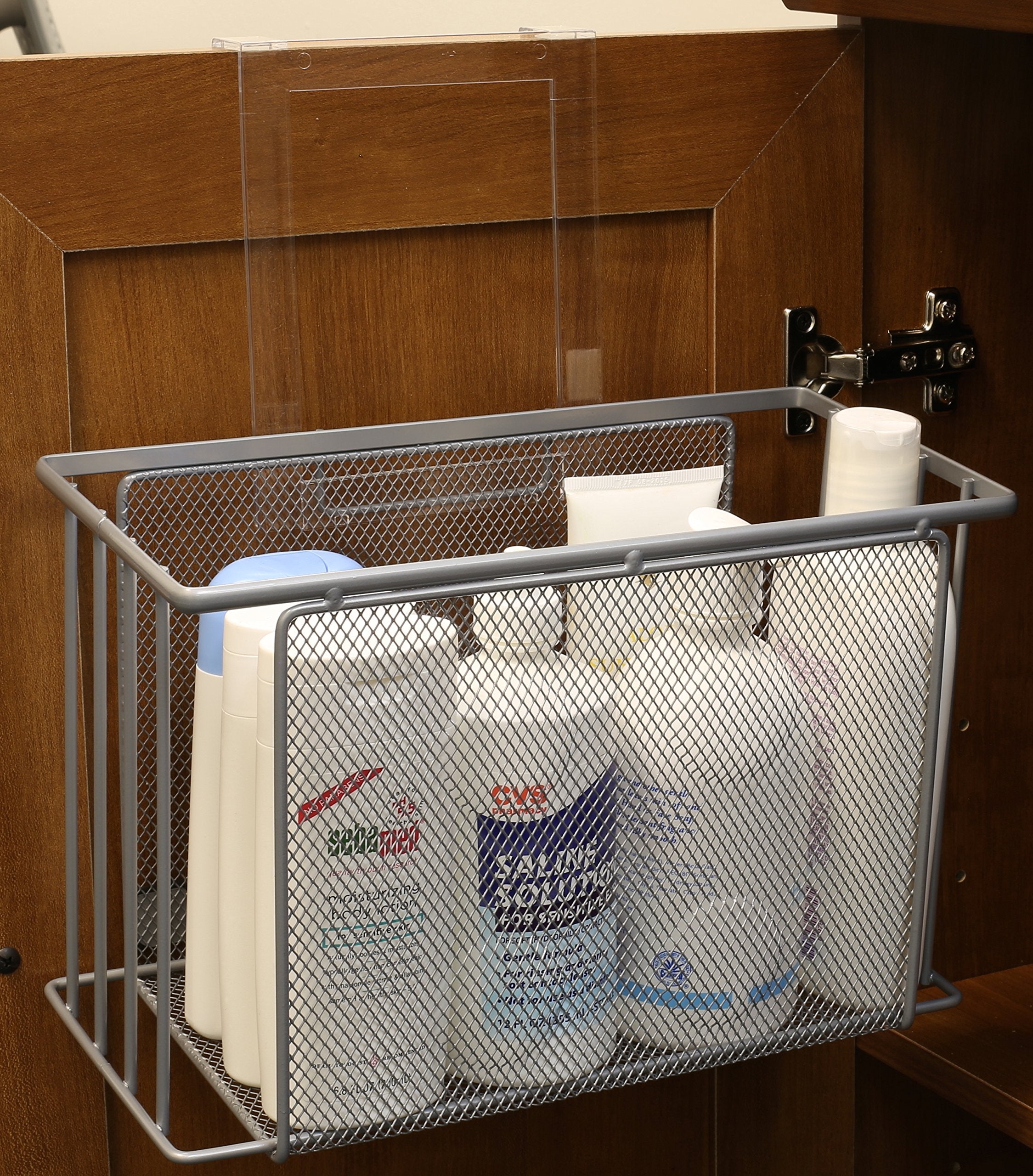 Deco Brothers Over Cabinet Door Organizer, Silver