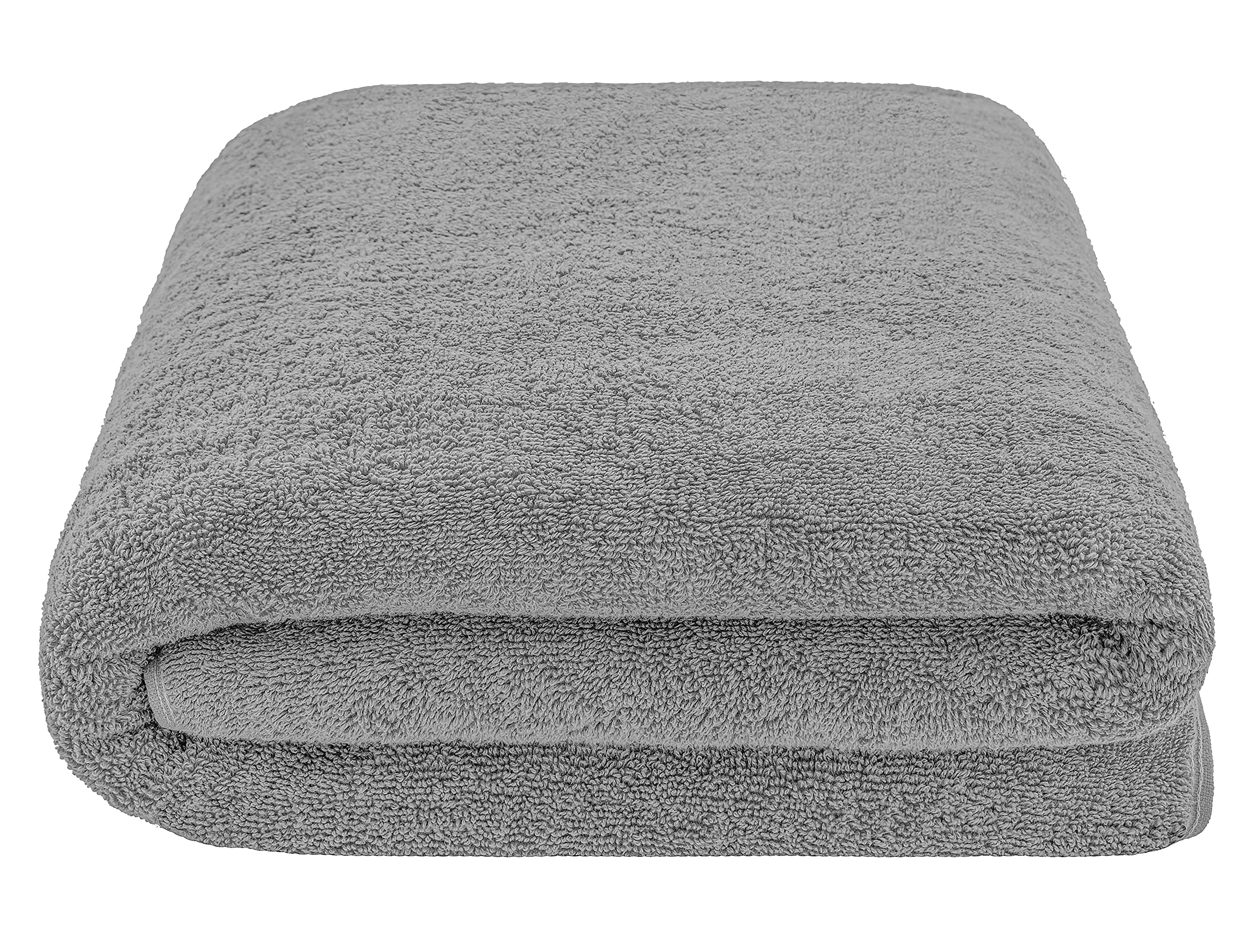 American Soft Linen Oversized 40x80 Jumbo Large Bath Towels for Bathroom  100% Ringspun Cotton Bath Sheet for Adults  Light Grey