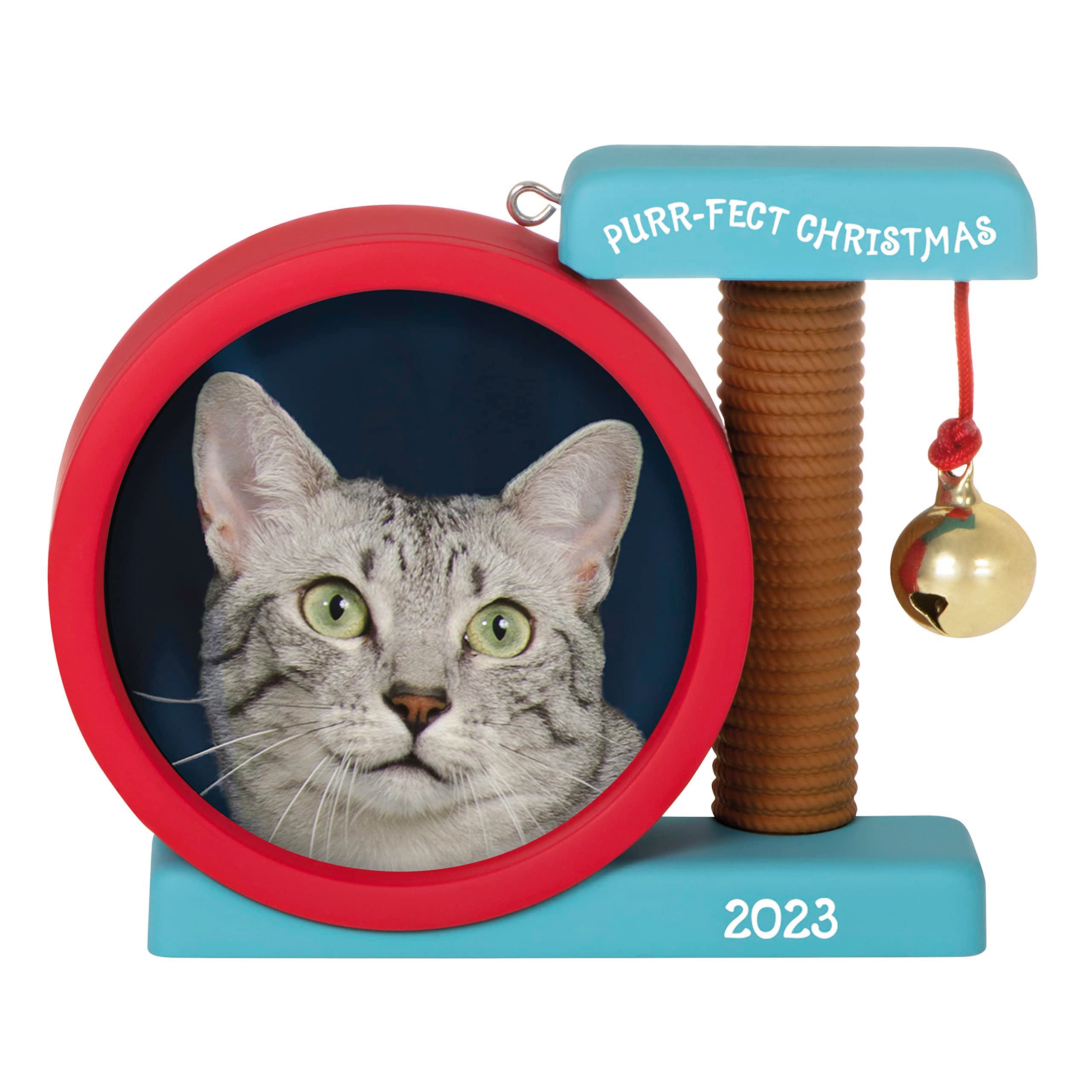 Hallmark Keepsake Christmas Ornament 2023, Purr-fect Christmas Photo Frame, Cat Picture Gifts