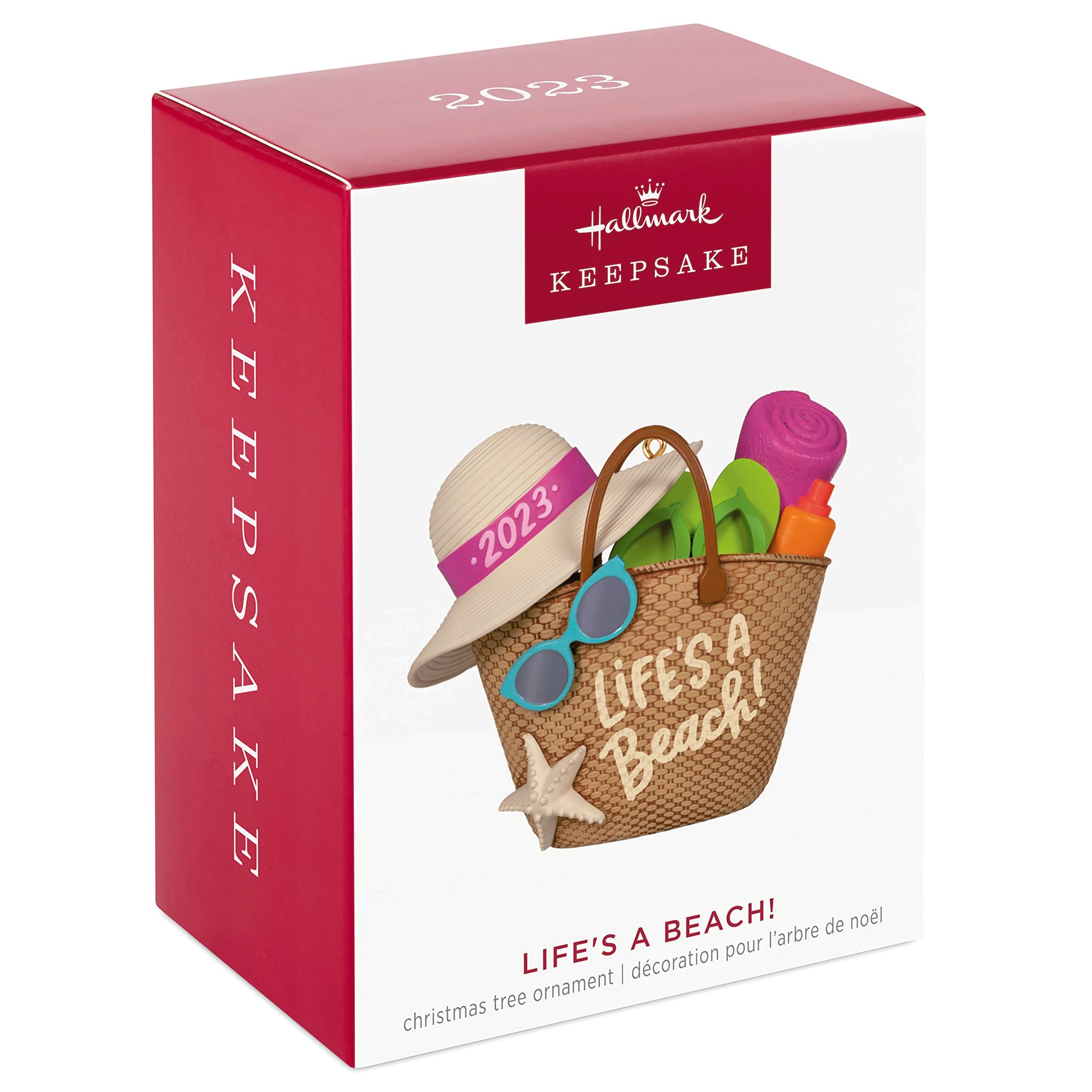 Hallmark Keepsake Christmas Ornament 2023, Life s a Beach! Vacation Ornament, Beach Gifts