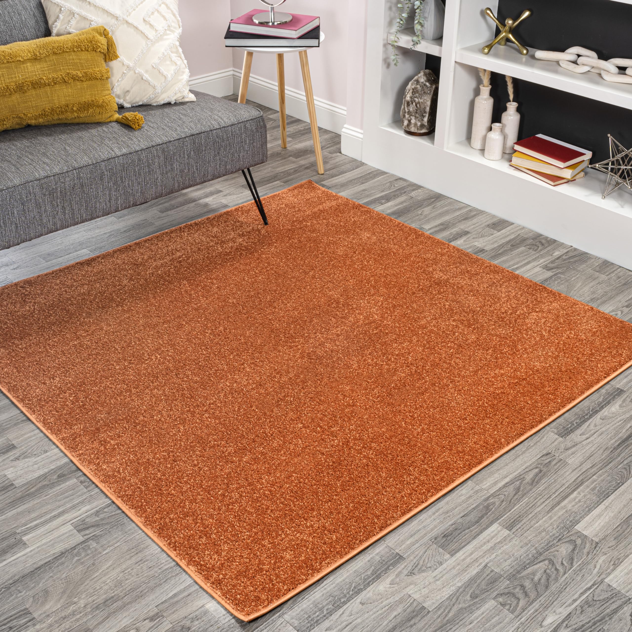 JONATHAN Y SEU100M-6SQ Haze Solid Low-Pile Area Rug, Coastal, Bohemian, Minimalist, Classic, Farmhouse, Casual, Glam for Living 