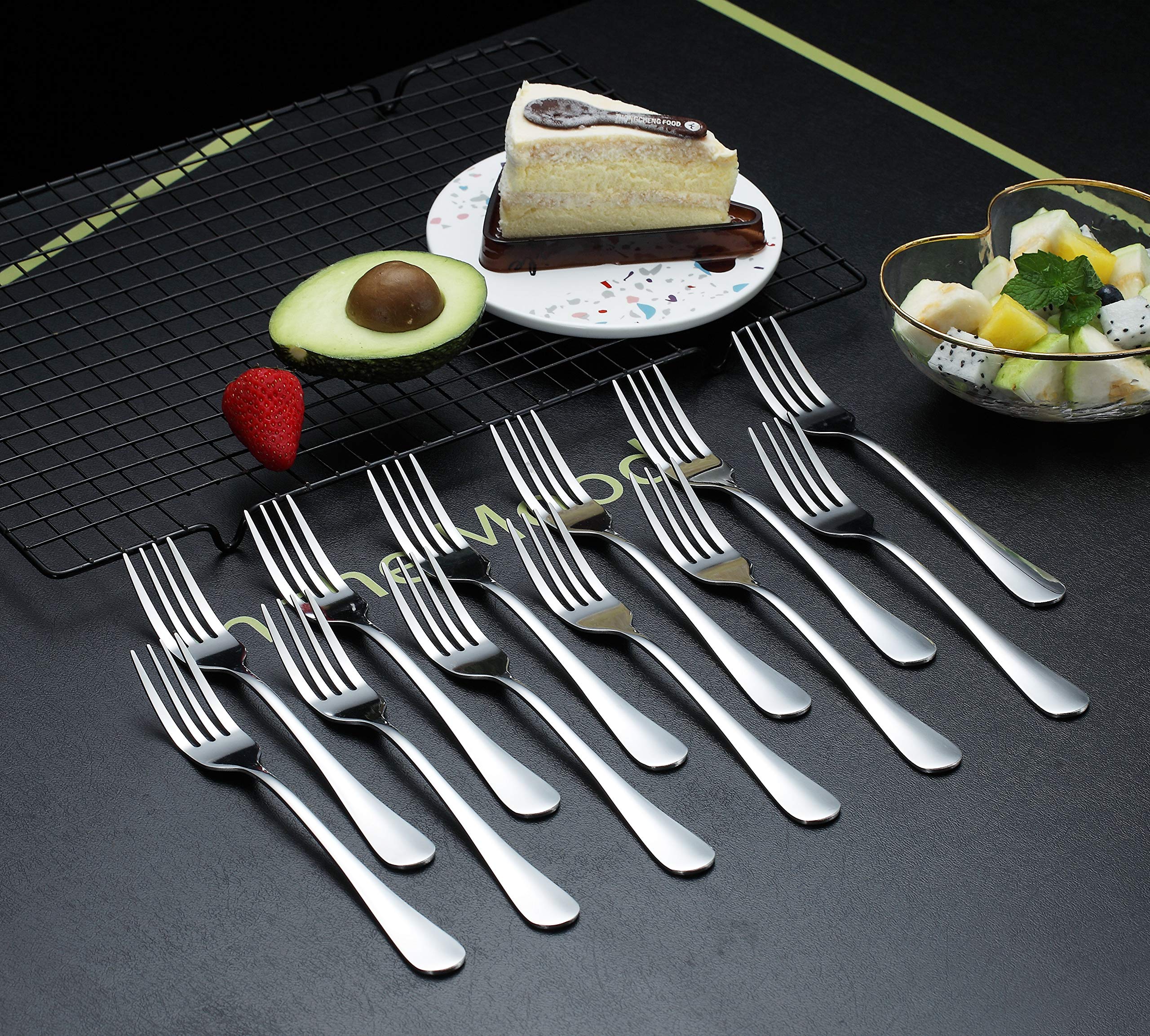 Kyraton Dinner Fork 12 Pieces, Stainless Steel 8.17 Inch Forks Silverware, Table Forks Set Of 12