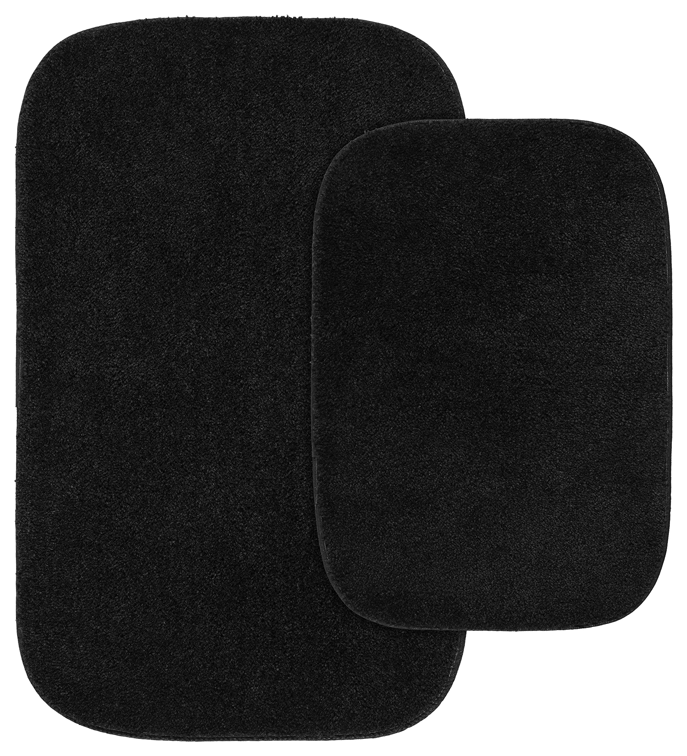Garland Rug Traditional Bath Rug Set, 2-Piece Set, Black