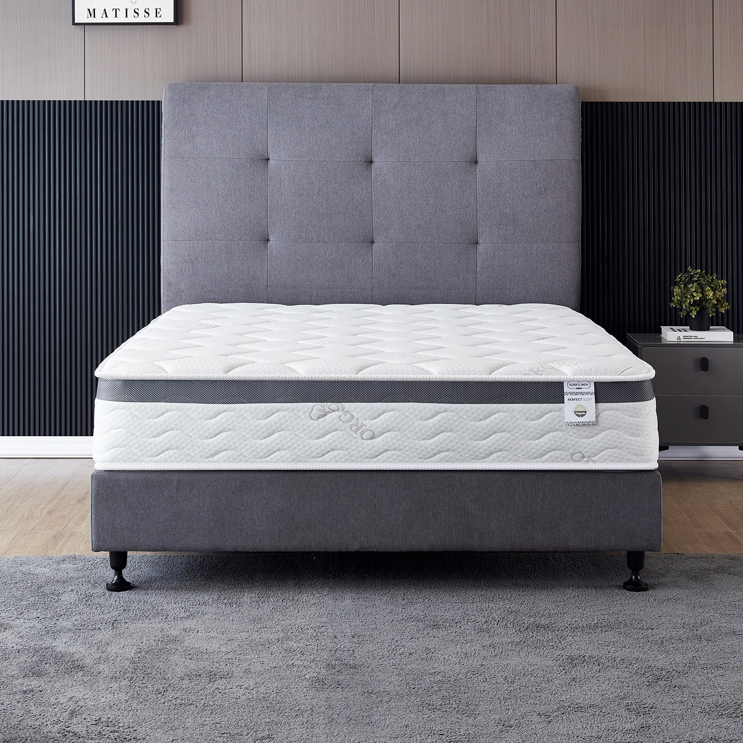 Queen Size Mattress - 10 Inch Cool Memory Foam & Spring Hybrid Mattress With Breathable Cover -Comfort Plush Euro Pillow Top - R