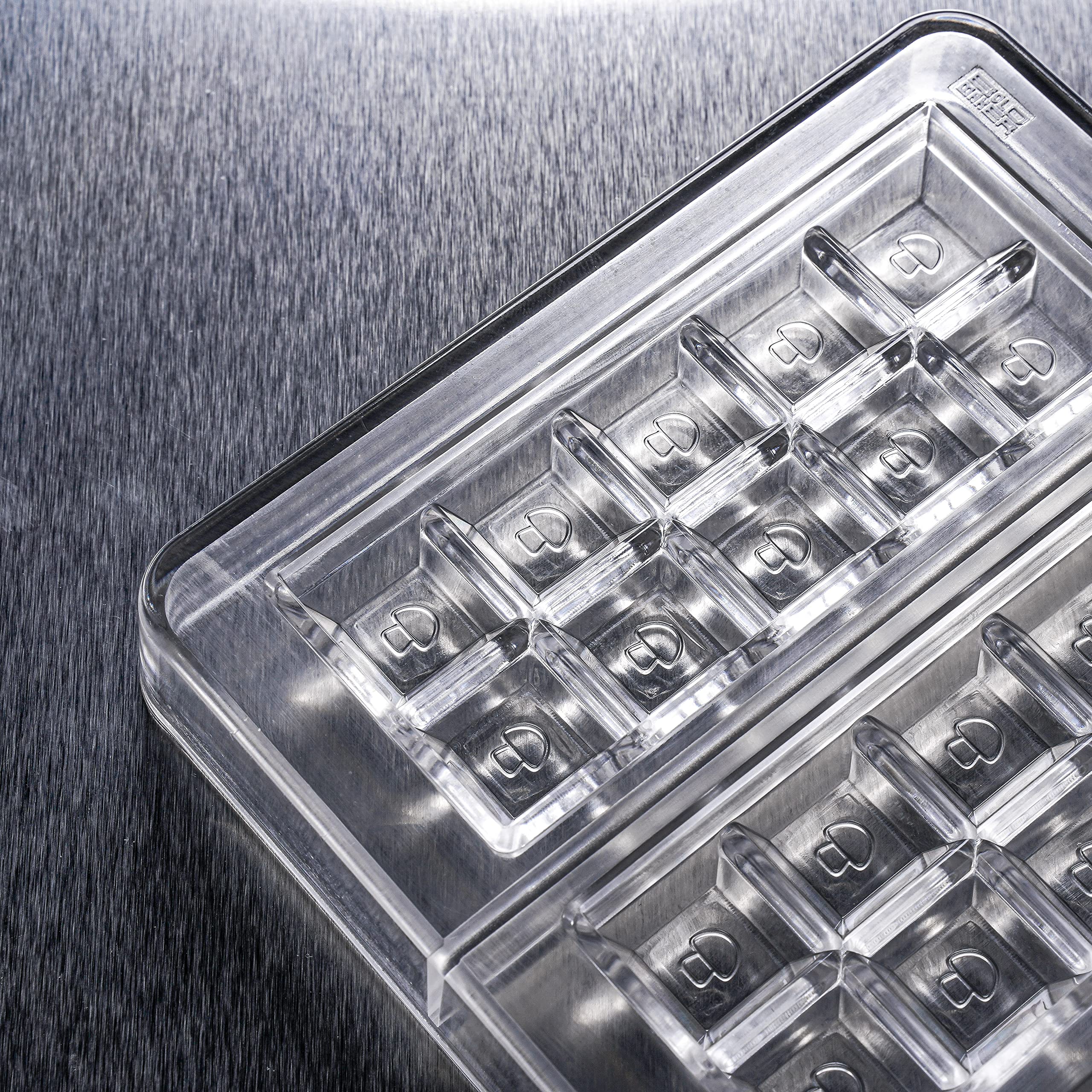 Polycarbonate Chocolate Bar Mold - Mushroom Symbol - 37Ml 10 Piece For Candy, Chocolate Bars, Baking Pmus1