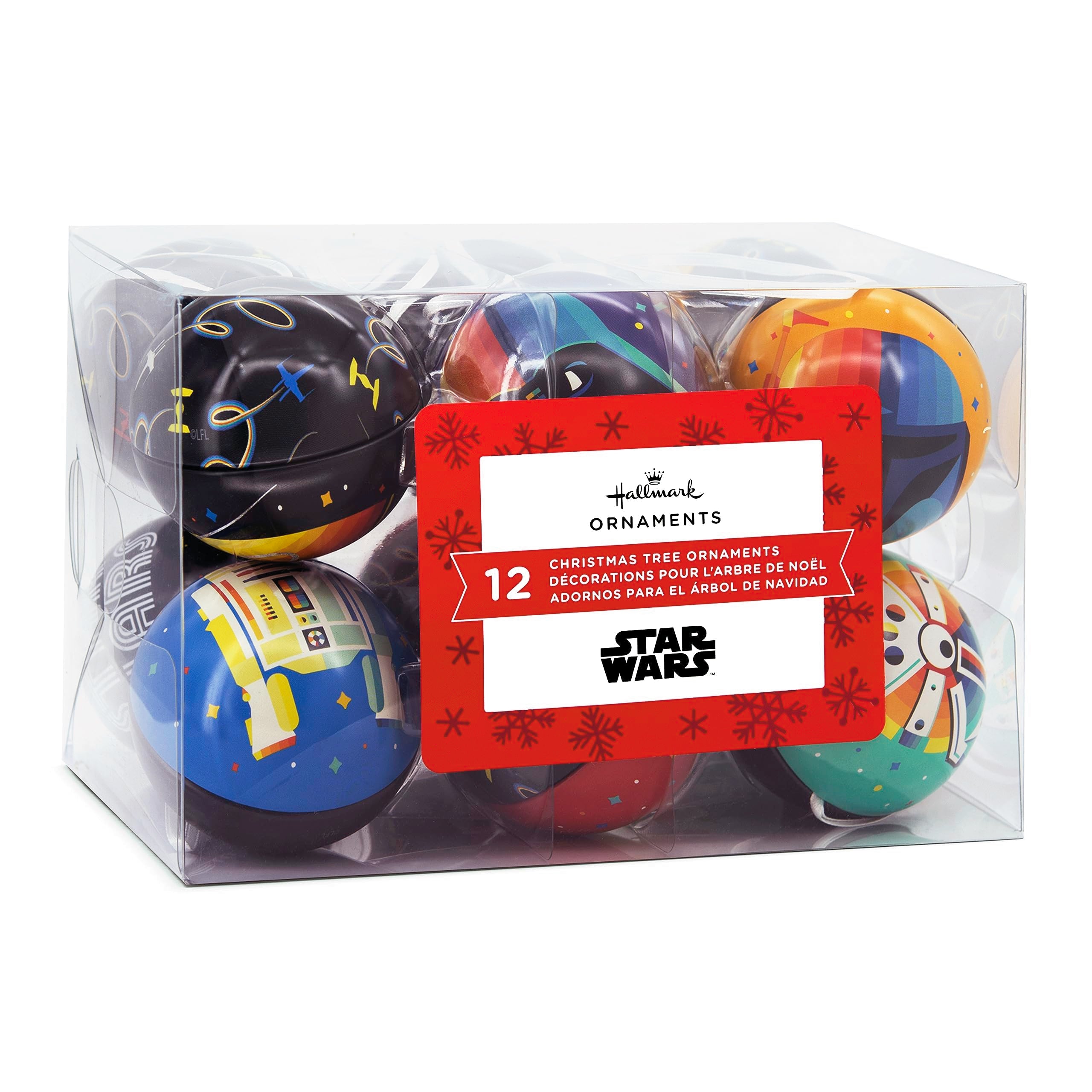 Hallmark Star Wars Tin Ball Christmas Ornaments, Set of 12, May The 4th