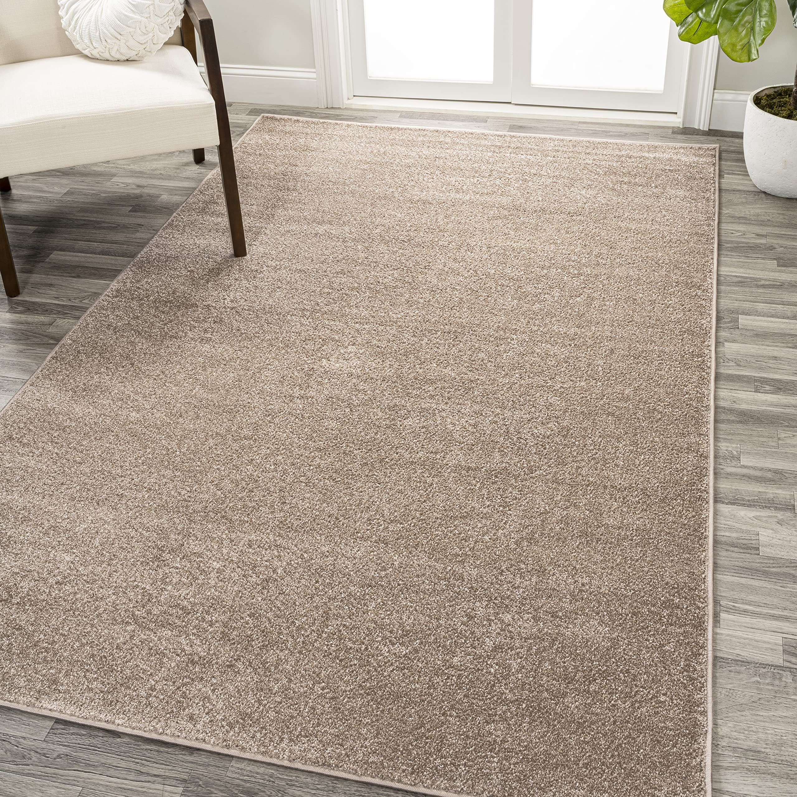 JONATHAN Y SEU100G-4 Haze Solid Low-Pile Indoor Area-Rug Casual Contemporary Solid Traditional Easy-Cleaning Bedroom Kitchen Liv