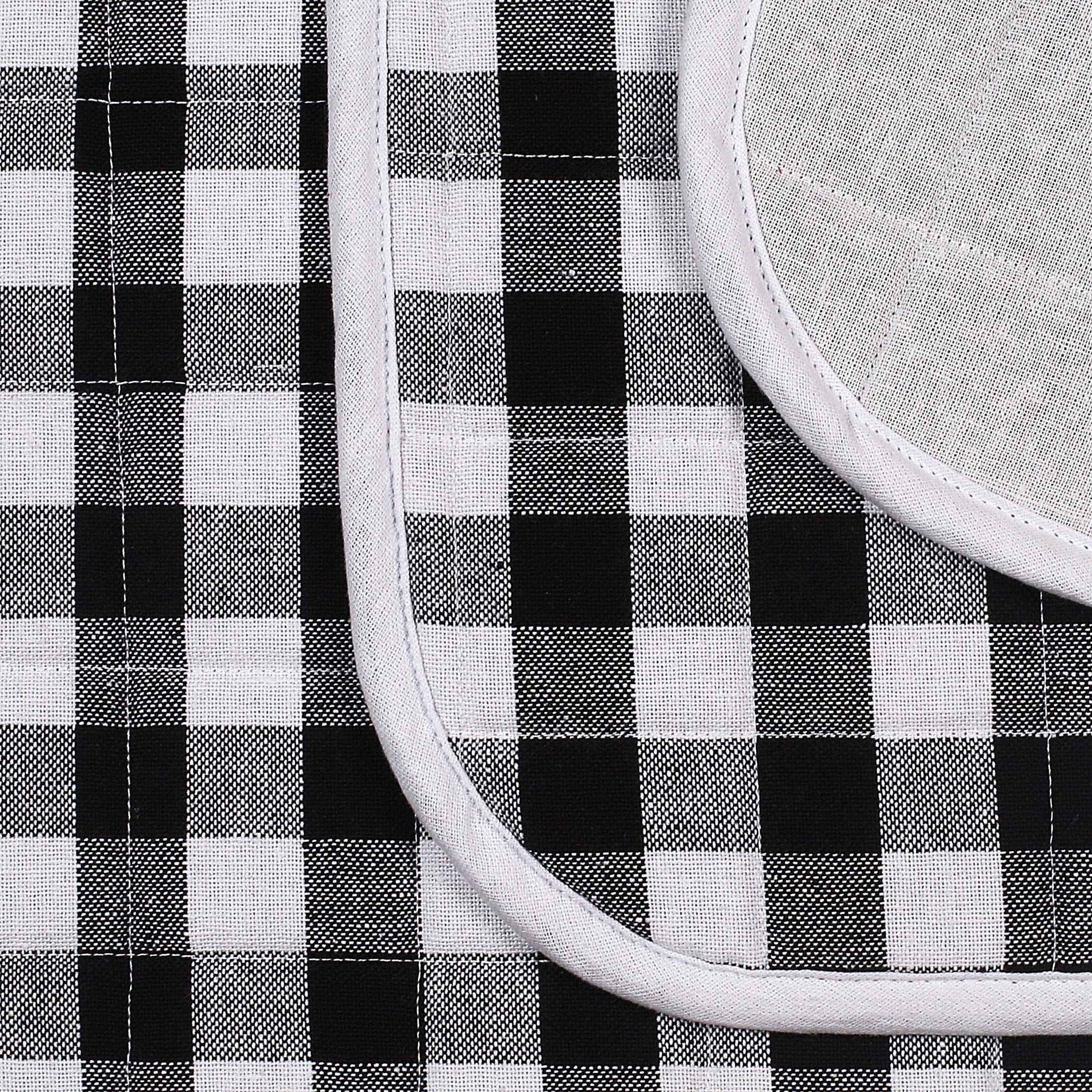 2-Piece Dish Drying Mat Set Extra Large 18''X24'' Buffalo Classic Check Plaid - Black,Dish Drying Mat,Buffalo Check Drying Mat,B