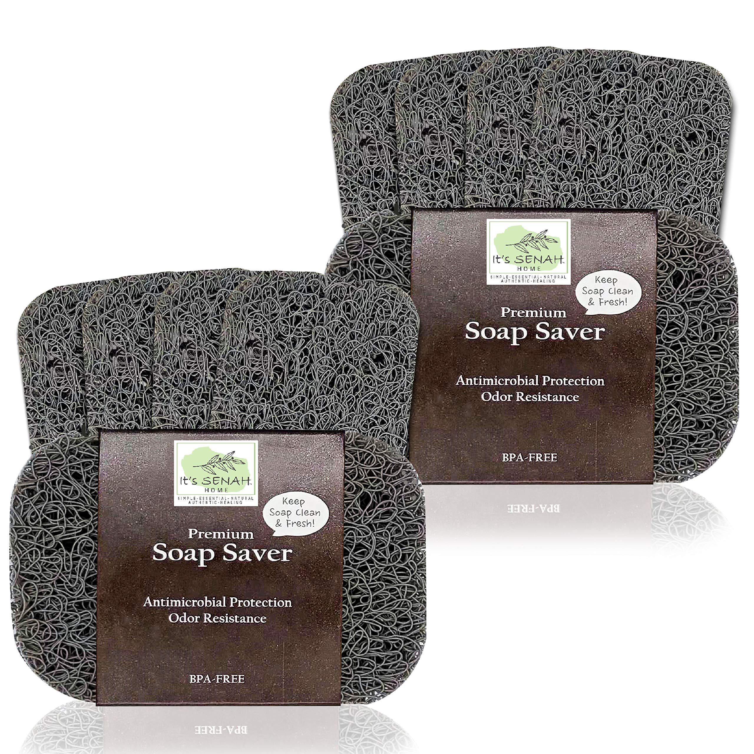It'S Senah [8Pack] Keep Soap Clean & Fresh Bathroom Soap Dishes, Soap Saver Set  Eco-Friendly, Recyclable  Flexible & Durable So