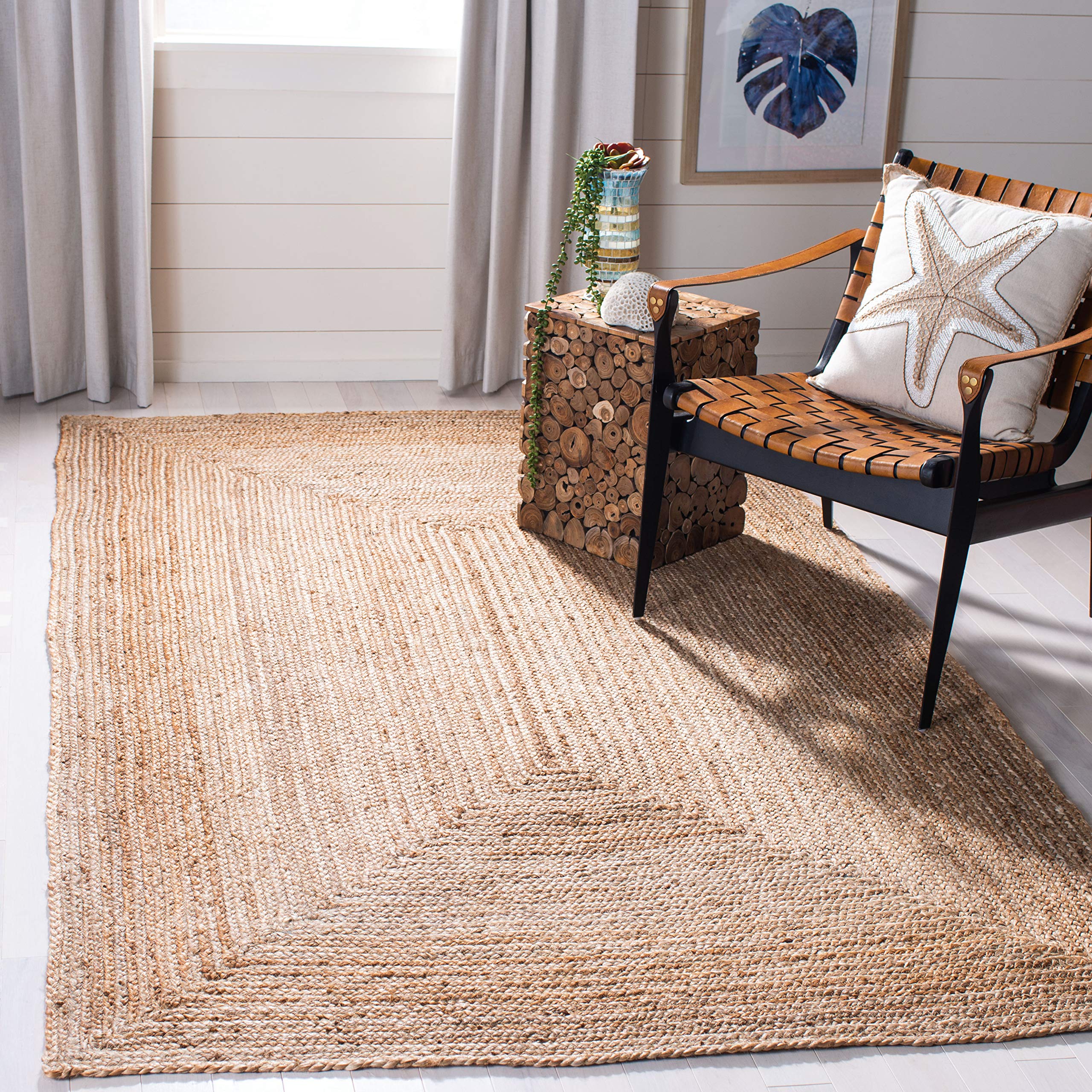 SAFAVIEH Cape Cod Collection Accent Rug - 3 x 5, Natural, Handmade Flat Weave Jute, Ideal for High Traffic Areas in Entryway, 
