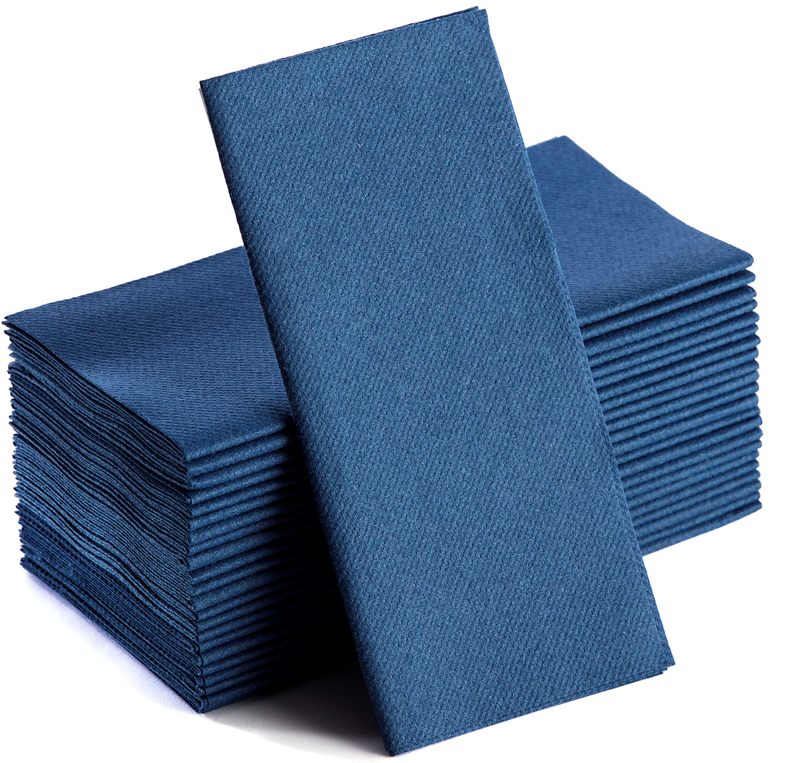 Navy Napkins  Linen Feel Disposable Cloth Like Paper Dinner Napkins  Hand Towels  Soft, Absorbent, Paper Hand Towels For Bathroo