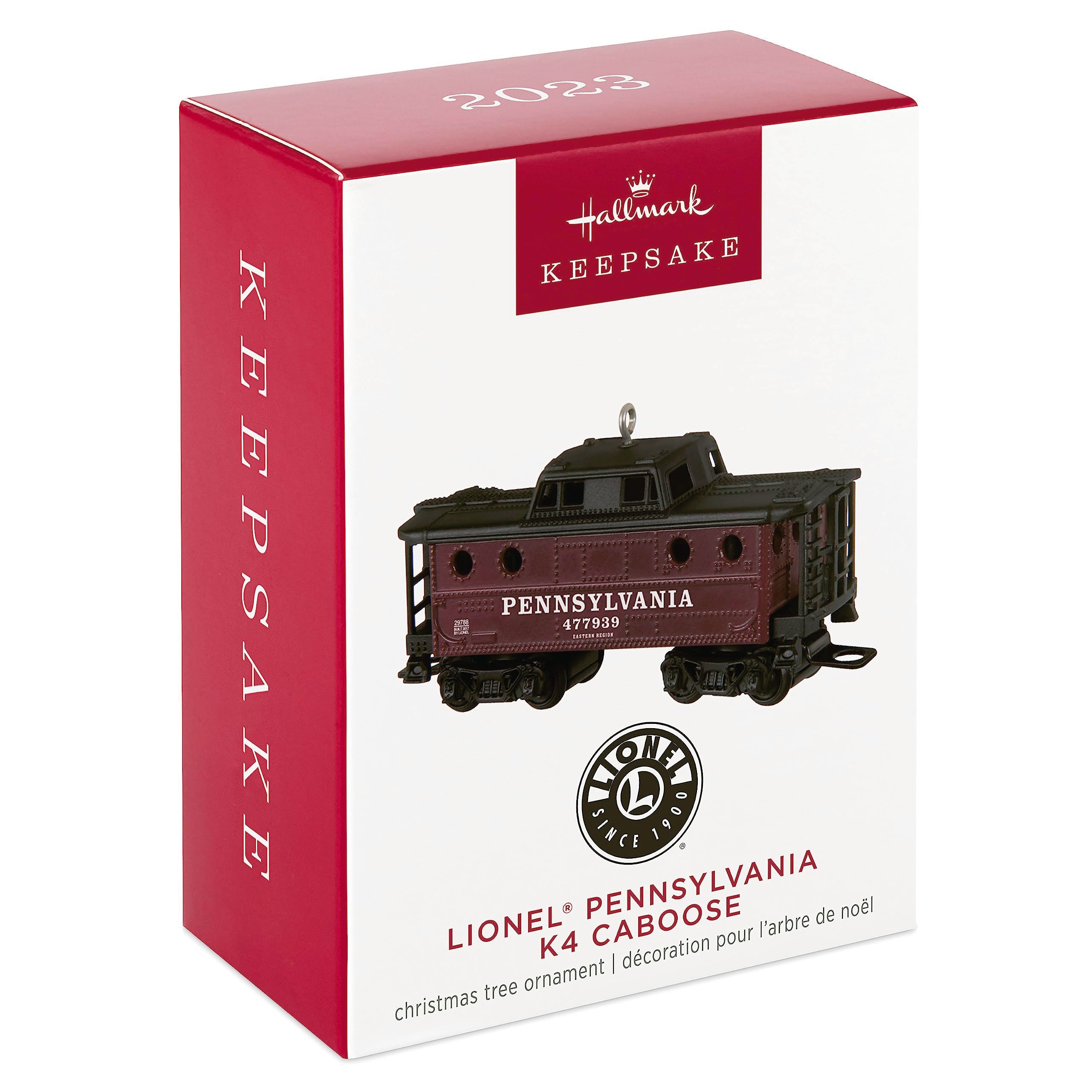 Hallmark Keepsake Christmas Ornament 2023, Lionel Pennsylvania K4 Caboose, Metal Train Ornament
